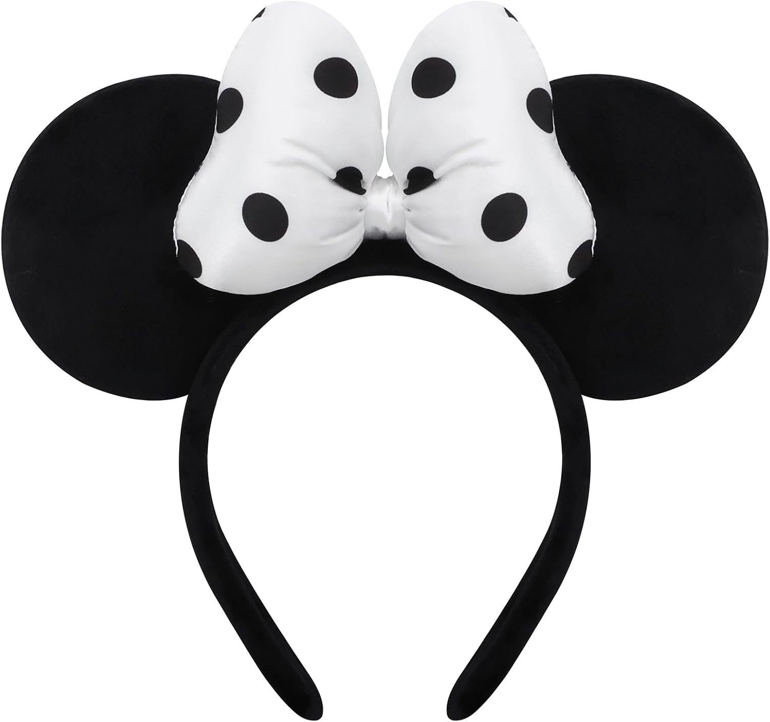 ODOCARE Handmade Mouse Ears Headband for Women and Ladies, Polka Dot Bow Mini Ears Costume Accessories