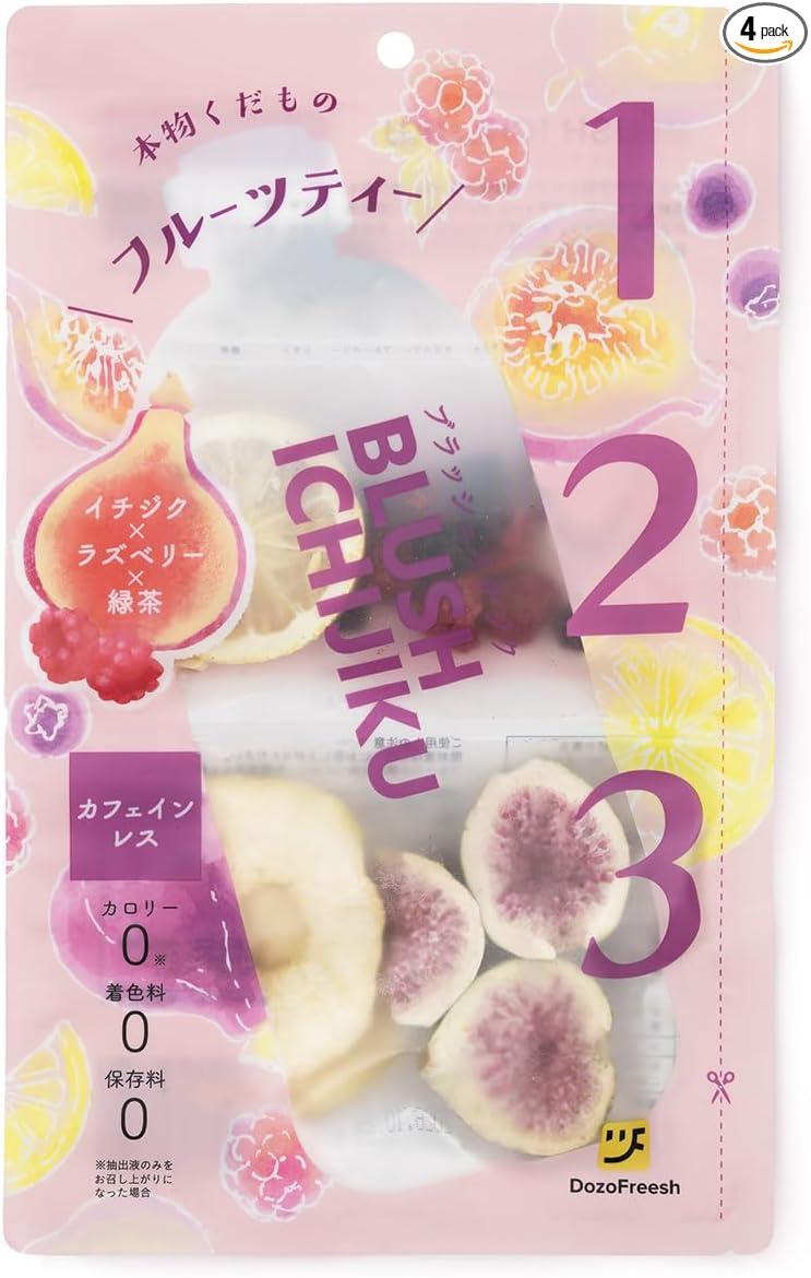 DozoFreesh Fruit Tea Dried Fruit Tea Non-Caffeinated Consumed Tea Tea Bag No Sugar Added Zero Calories Gift 4-pack