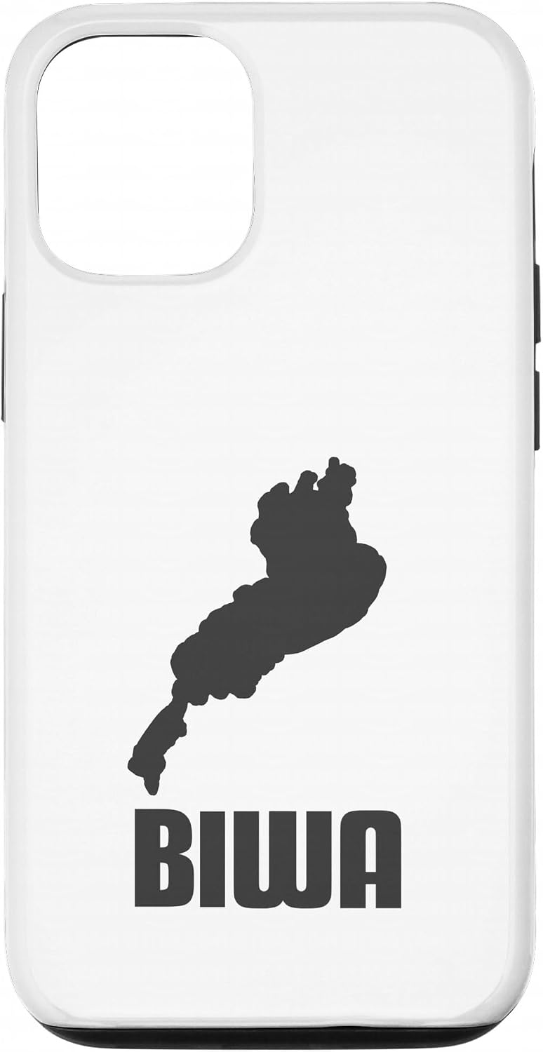 BIWA 琵琶湖 滋賀 地図【47都道府県】ジモティ JIMO-T ブランド パロディ 地元 お土産 プレゼント 面白 スマホケース iPhone 16 用