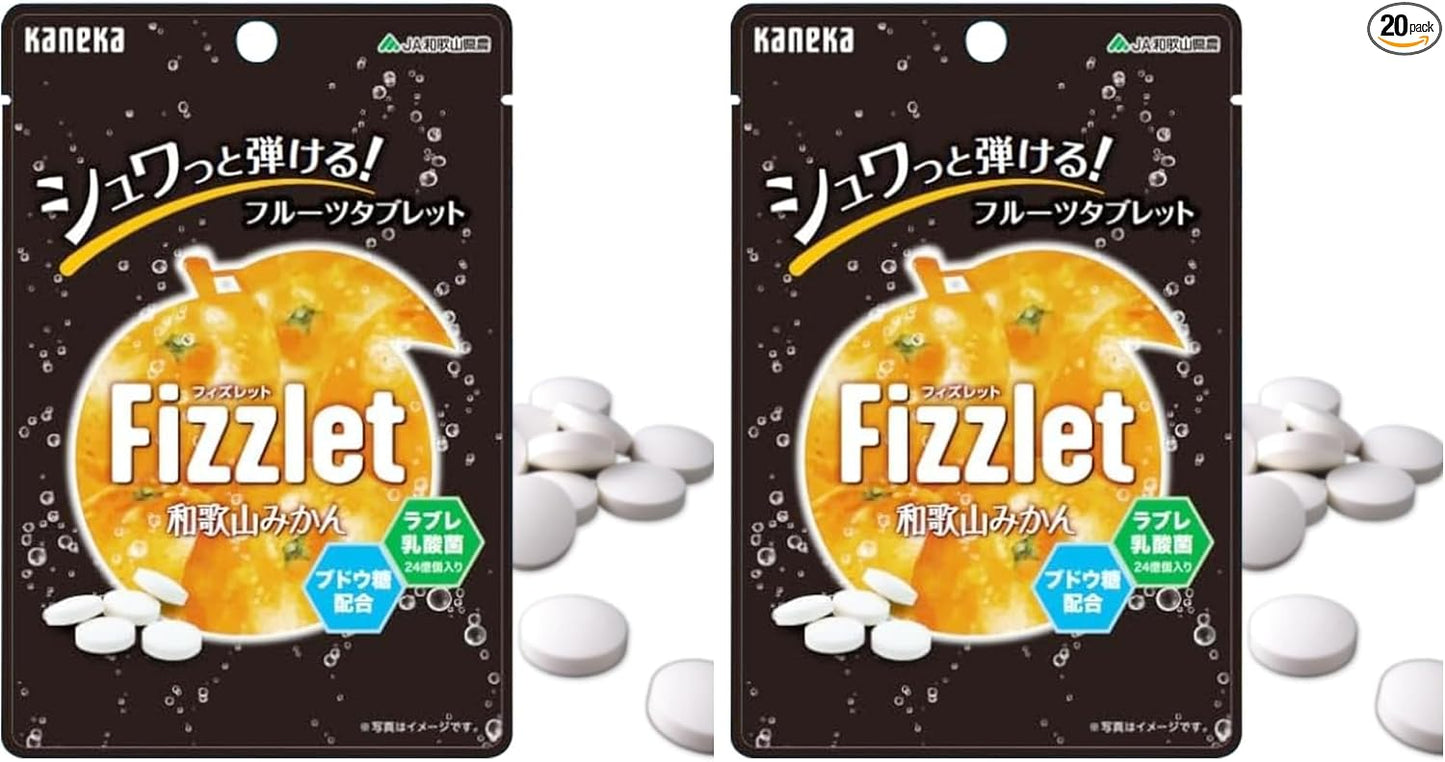 Kaneka Foods Fizzlet Aomori Apple, 0.8 oz (24 g) x 10 Bags, Ramune, Large Capacity, Uses Apple Juice from Aomori Prefecture, Concentration, Refresh Tablet, Fruit Tablet