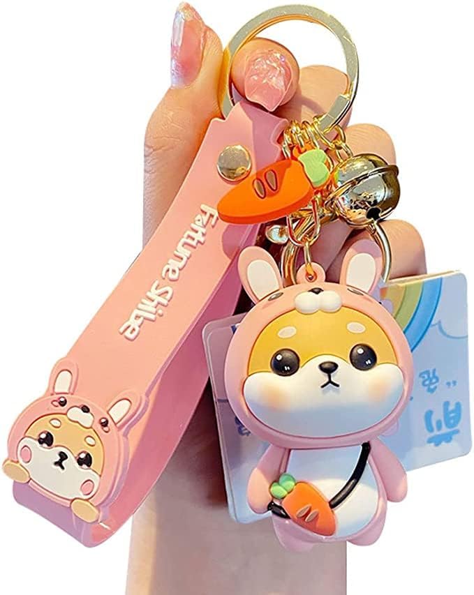 [AIXUAN] Cute Idea Chinese Zodiac Motif Lucky Animal Shiba Inu Pendant Keychain Keychain, Keyring Lovers Valentine's Day Present Pendant Handbag Rucksack Car Key Wrist Strap (Dog)