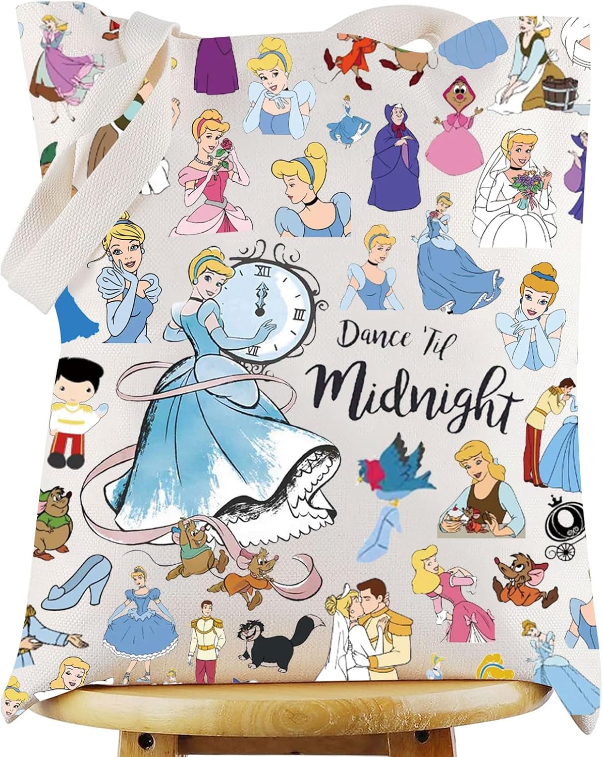 WZMPA Bolsa de mano mágica de princesa de dibujos animados para fanáticos de ratas, regalos de baile hasta medianoche Scullery Maid Bolsa de hombro de cuentos de hadas Merch