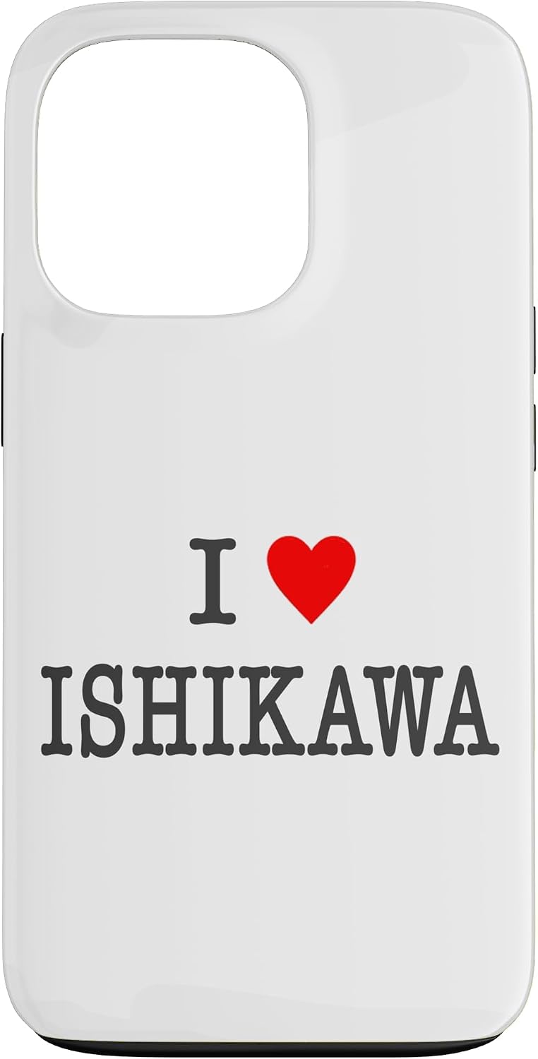 アイラブ・ISHIKAWA 石川（I Love ハート）【47都道府県】ジモT ティ 地元愛 旅行 グッズ お土産 面白 スマホケース iPhone 7 Plus/8 Plus 用
