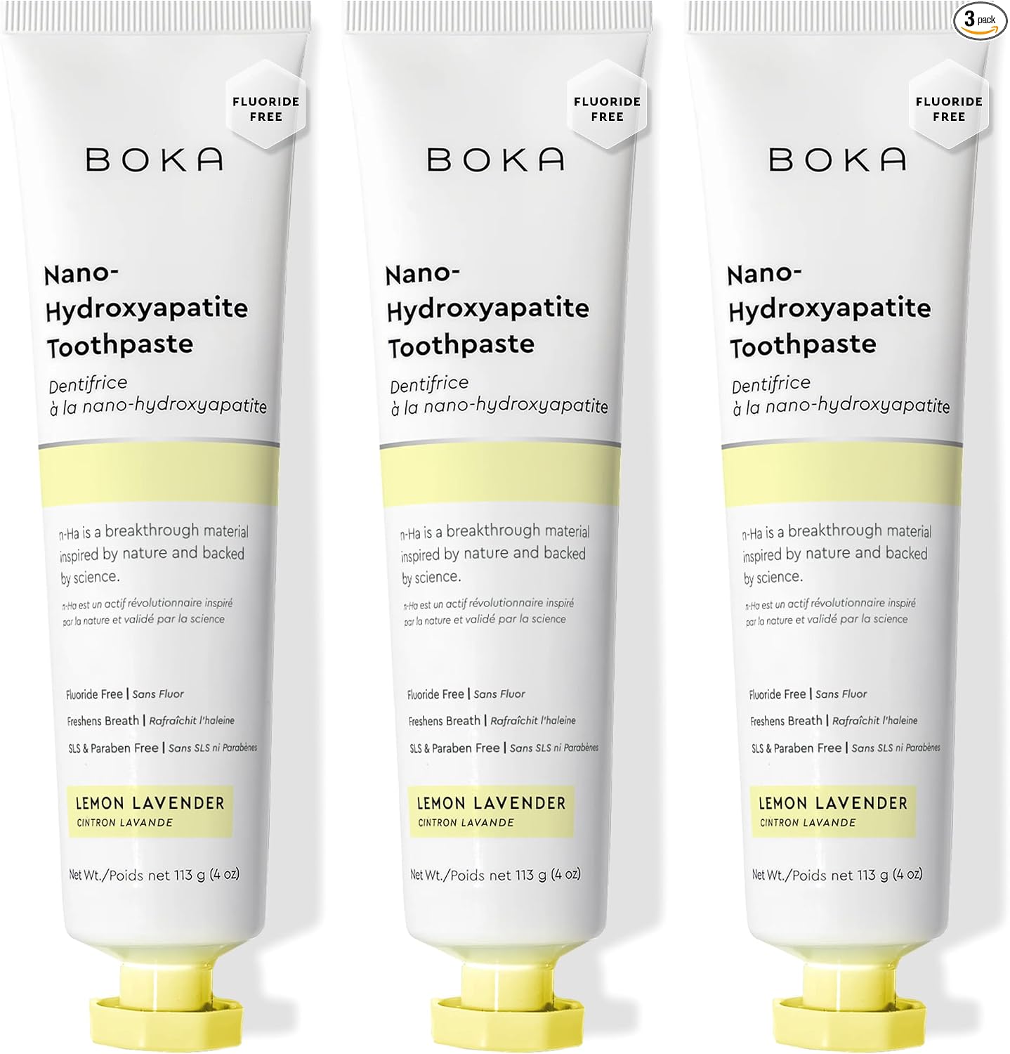 Boka Fluoride Free Toothpaste, Nano Hydroxyapatite Toothpaste, Appropriate for Sensitive Teeth - for Adult Oral Care - Ela Mint Flavor, 4 Fl Oz 1Pk