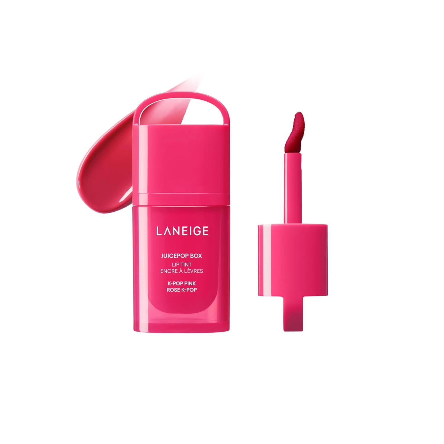 LANEIGE JuicePop Box Tinte de labios | Tinte ligero hidratante de larga duración | Color jugoso acumulable y brillo nutritivo | Cosmética coreana esencial para labios para una comodidad duradera