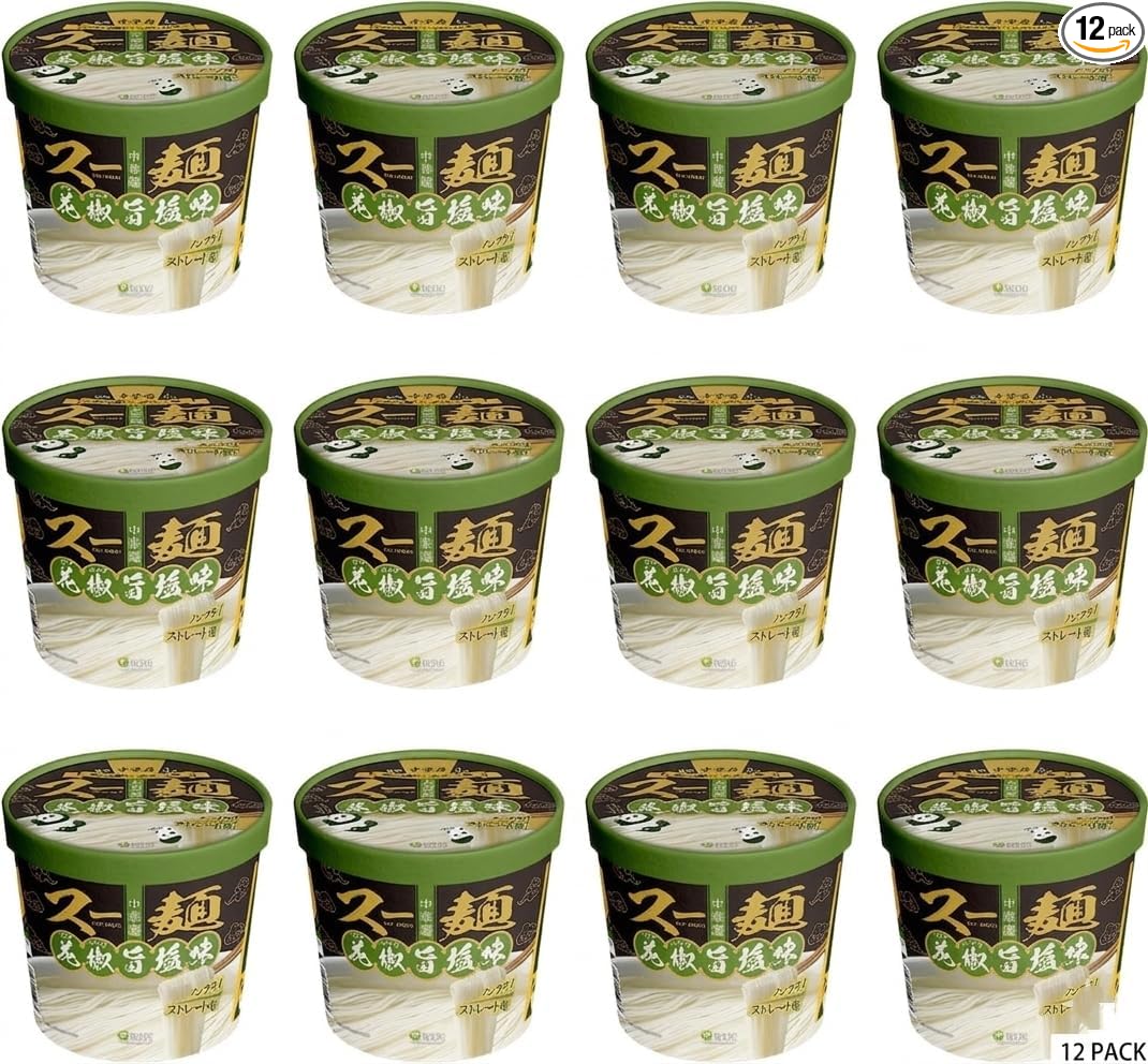 Doctor/Food Source, Chinese Style Suu Noodles, Flower Pepper, Salt Flavor, Tanrei Soy Sauce Flavor, Non-Fry, Instant Cup Noodles, Straight Noodles, Smooth Texture, Low Calories, Night Food, Snacks