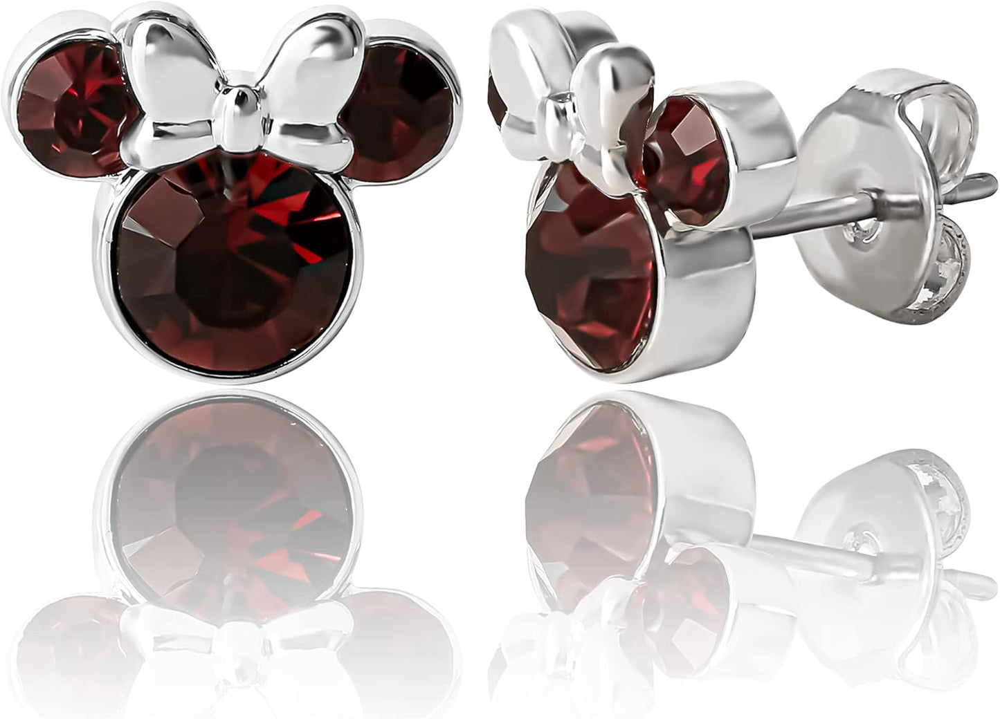 Disney Minnie Mouse Birthstone Stud Earrings for Women Jewelry Disney