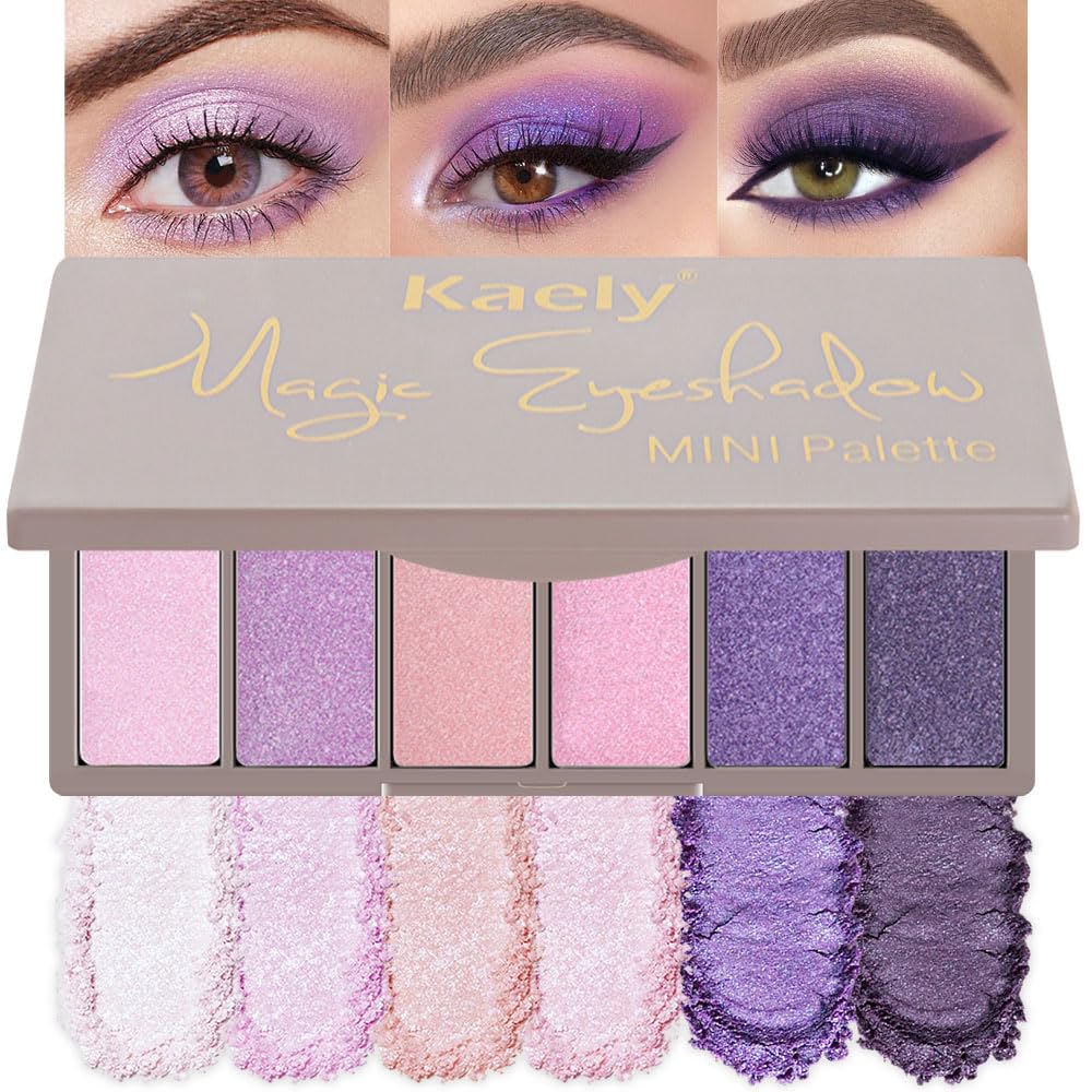 evpct - Paleta de sombra de ojos cuadrada en polvo mate marrón desnudo, rosa desnudo claro, marrón oscuro natural, sombra de ojos mate ahumada de alta pigmentación, mini paleta de maquillaje para