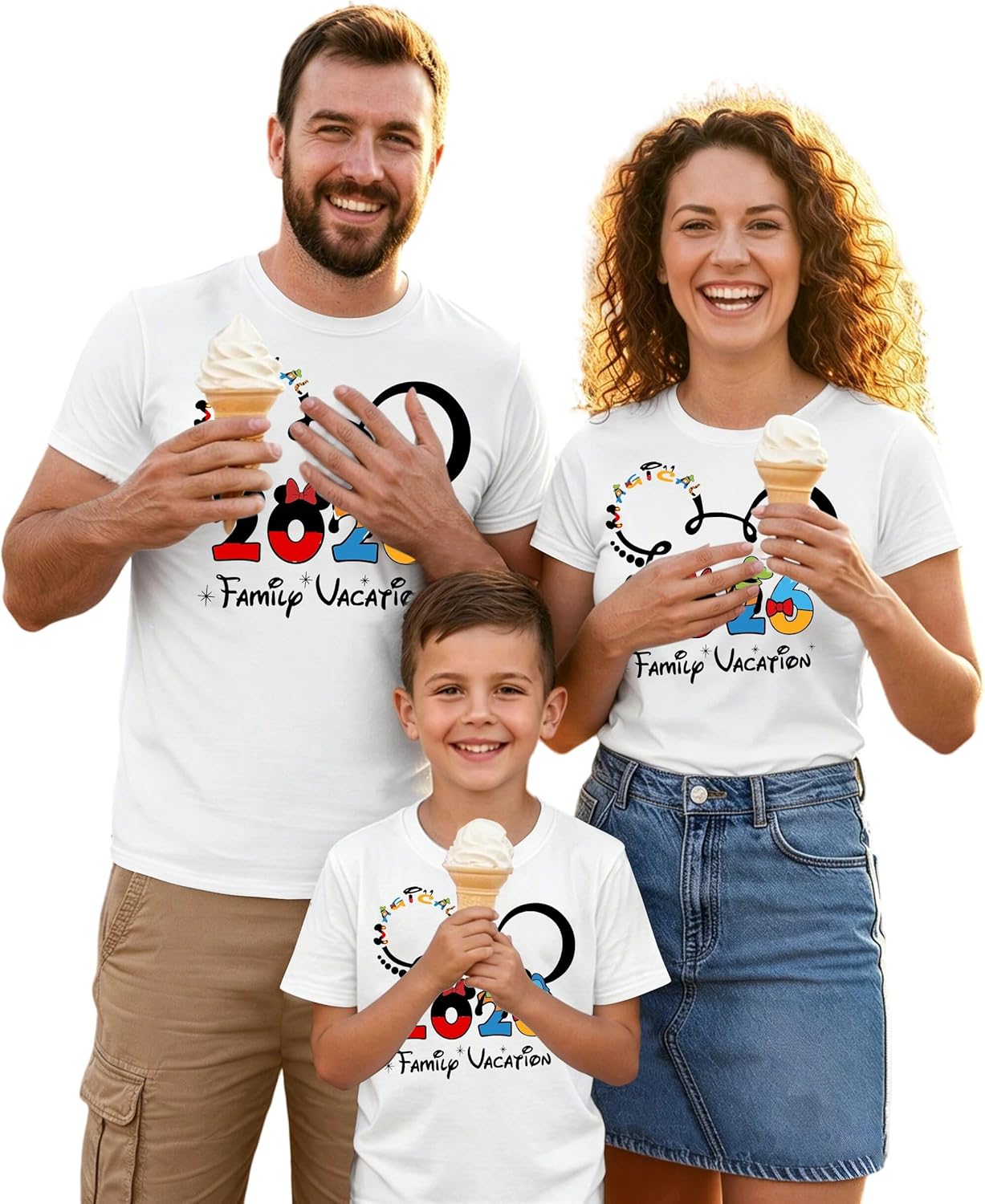 Camisas a juego para vacaciones familiares: camisa mágica con gráficos de dibujos animados 2026, trajes a juego para la familia, camisetas divertidas de viaje de verano