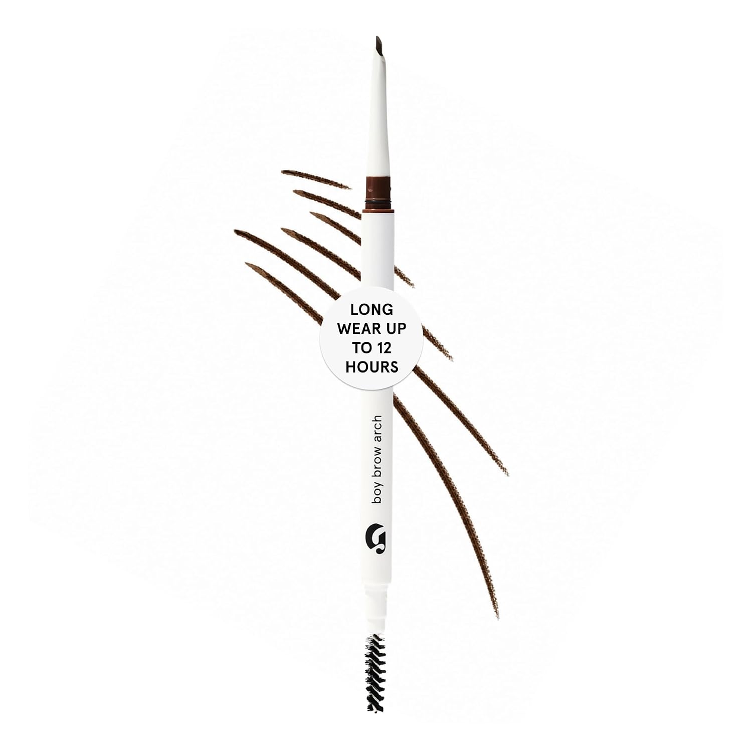 Glossier Boy Brow Arch, Cool Dark Brown Eyebrow Pencil - 2-in-1 Dual-Tip Precision & Fill, Thin Mechanical Brow Pencil, Cream Pomade for Smudge-Resistant Longwear Hair-Like Strokes, Fills Sparse Areas