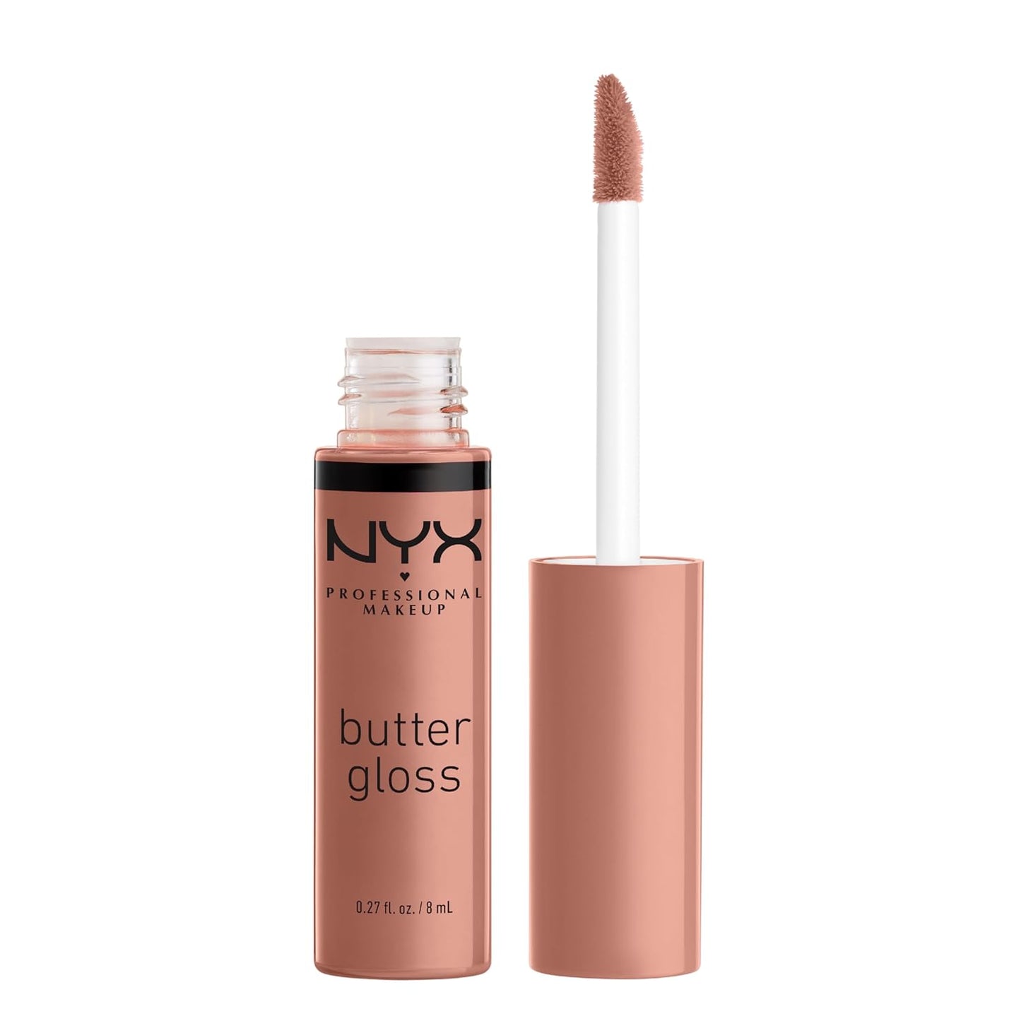 NYX MAQUILLAJE PROFESIONAL Brillo de mantequilla, brillo de labios no pegajoso - Tiramisu (Brown)