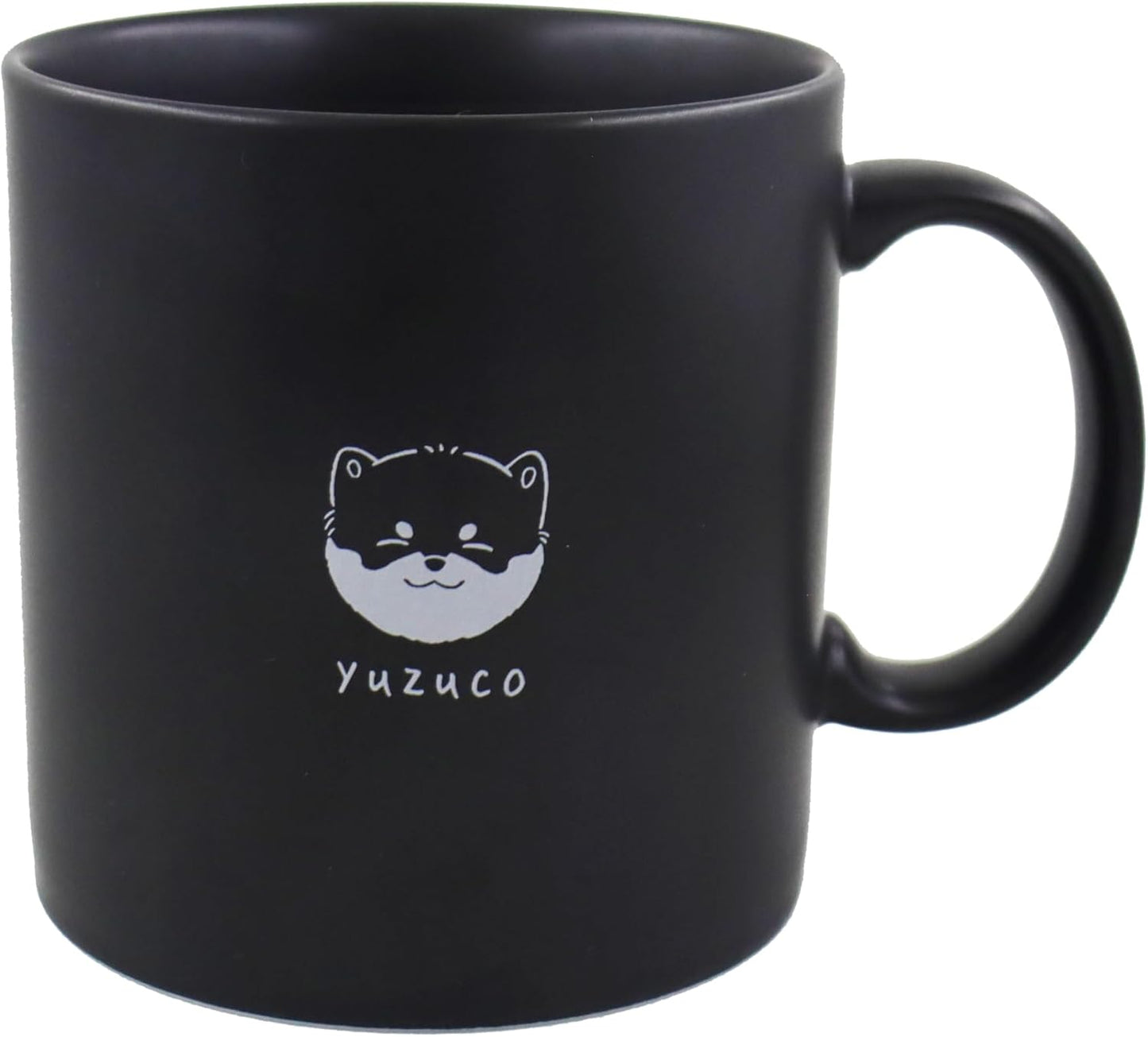 yuzuco Mug Cup Dog Cat Long-tailed Tit Cute Gift Present Black Black Color Made in Japan Handmade by Artisans 12.2 fl oz (360ml) (Long-tailed Tit)
