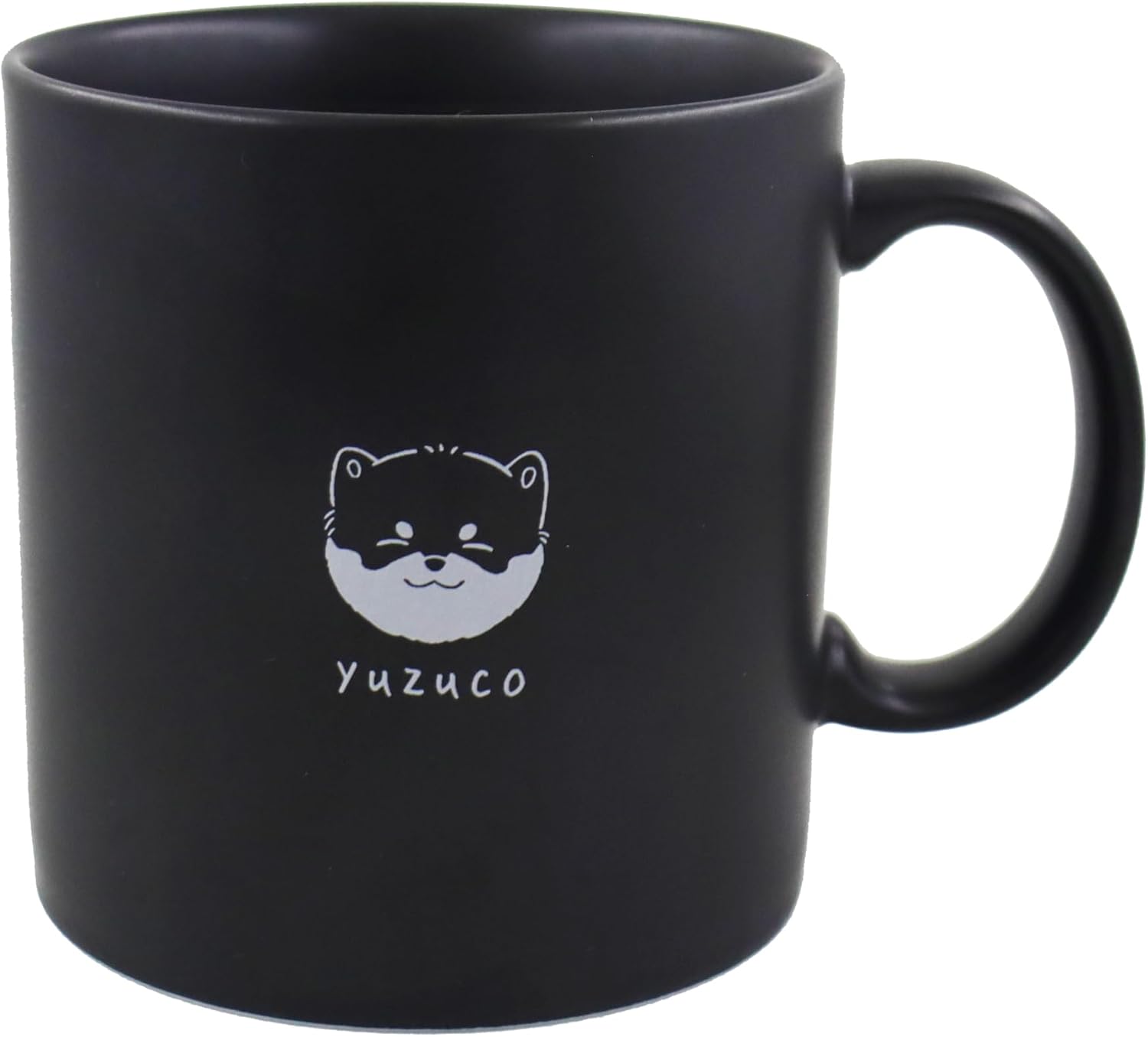yuzuco Mug Cup Dog Cat Long-tailed Tit Cute Gift Present Black Black Color Made in Japan Handmade by Artisans 12.2 fl oz (360ml) (Long-tailed Tit)