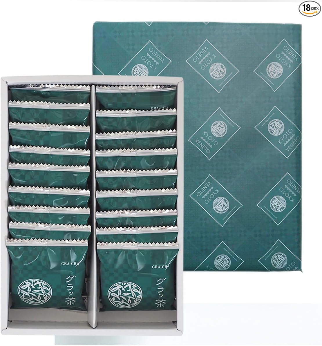 KYOTO VENETO Matcha Green Tea 18-piece Set Matcha Langue de Chat Cookies Individually Wrapped Kyoto Souvenir Gift Present Valentine's Day Birthday Thank You Gift Congratulatory Gift Wedding