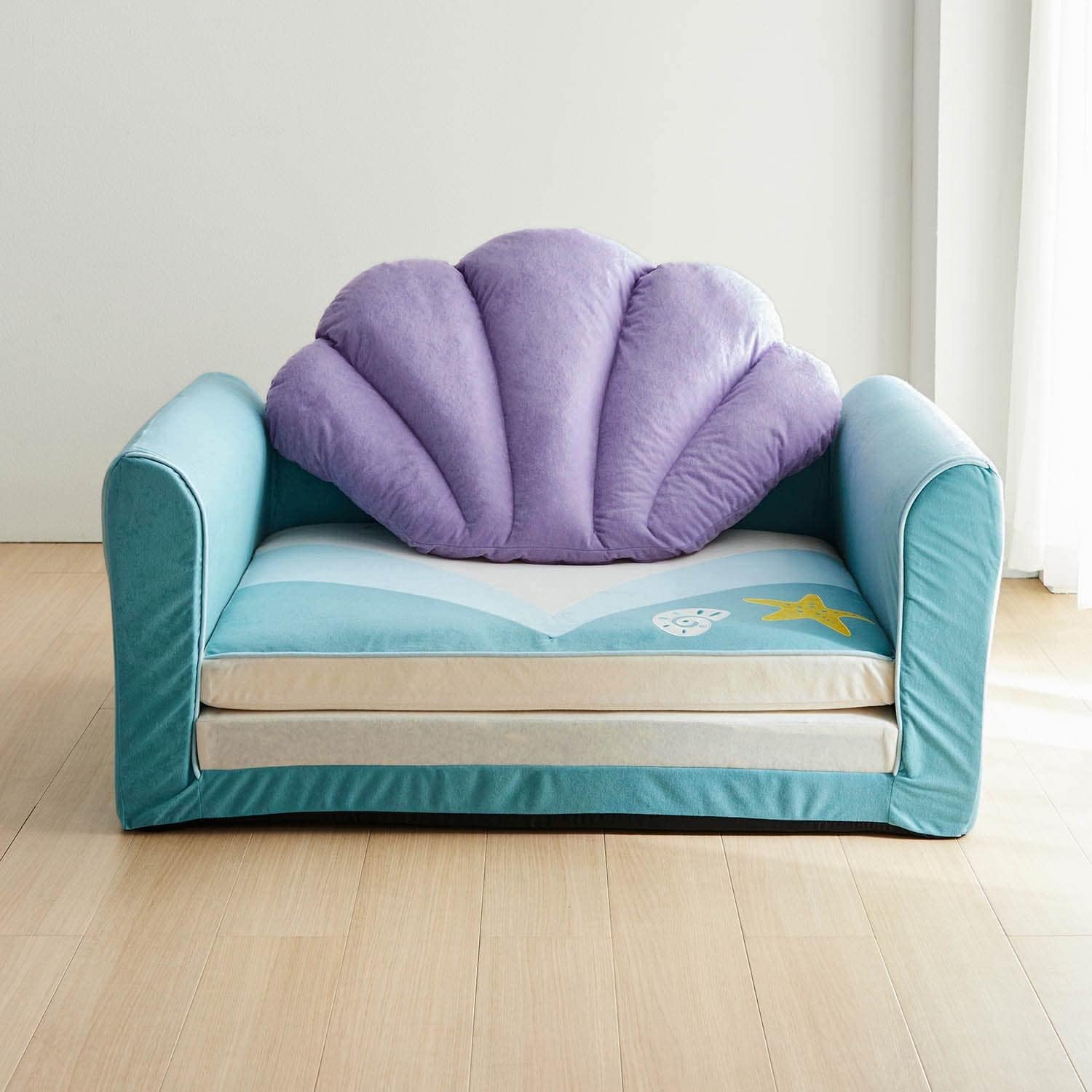 Belle Maison Disney Sofa Bed, Character, Image Sofa Bed, Beauty and the Beast (Navy)