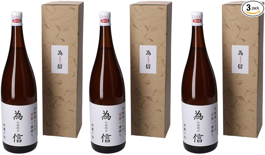 Aomori Apple Juice Fully Ripe First Press Tamenobu (Tame Nobu) One Liter Bottle