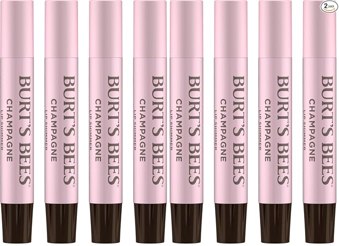 Burt's Bees Shimmer - Juego de tintes labiales, regalos para el día de la madre, barra de bálsamo labial tintado, hidratante para hidratación durante todo el día con acabado pigmentado brillante de