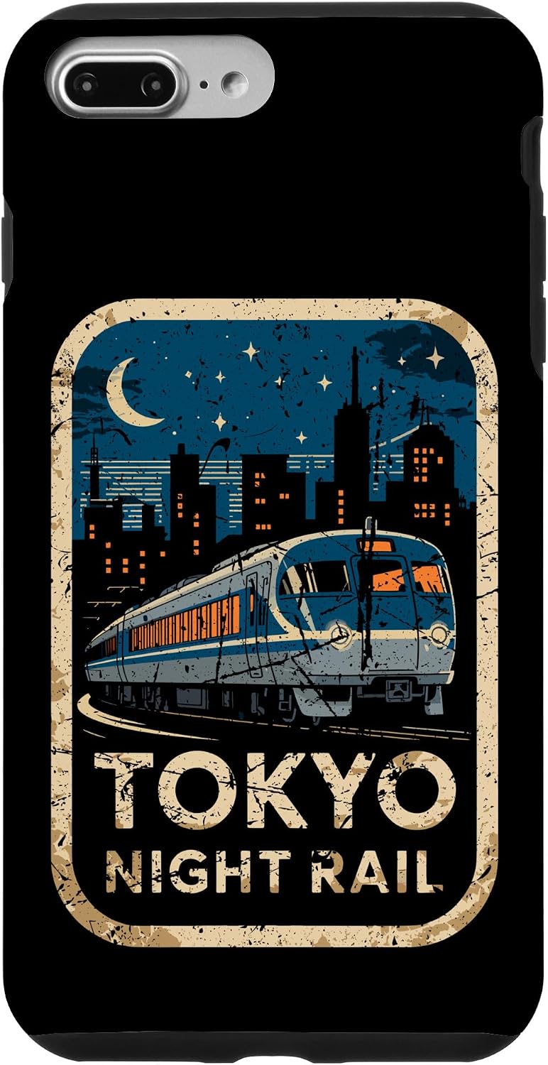 東京 夜行レール 日本 ビンテージ 都市列車 アニメ お土産 スマホケース iPhone 15 用