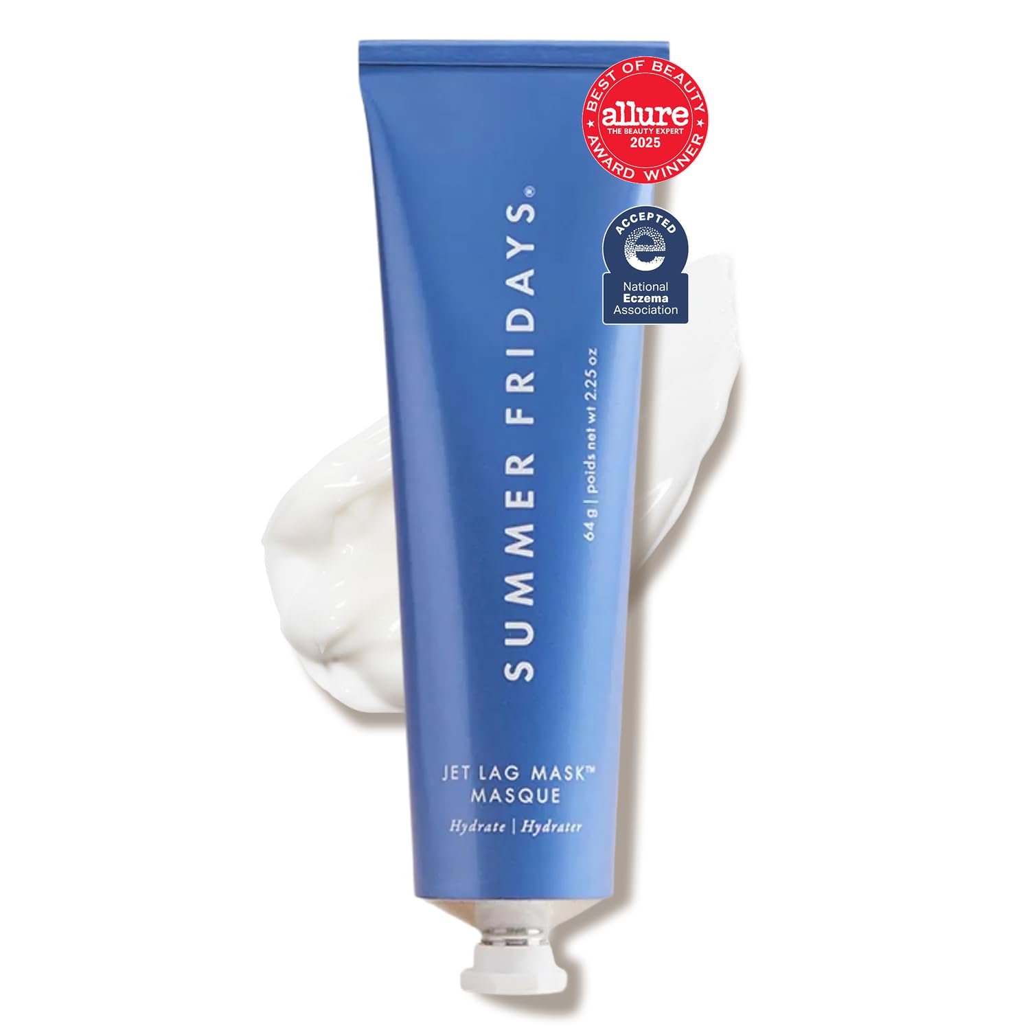 Summer Fridays Hydration Trio - Máscara de jet lag tamaño viaje + bálsamo labial de tamaño completo en chocolate caliente + malvavisco tostado, juego de cuidado de la piel para tez hidratada + labios