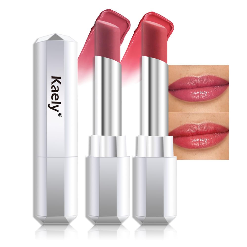 Kaely Mauve Honey Lipstick Tinted Lip Balm, Hydrating Shine Lipstick for Women Dry Lips, Moisturizing Nourishing Glossy Lip Gloss Stain Makeup, Sheer Lightweight, Vegan & Cruelty-Free, 07