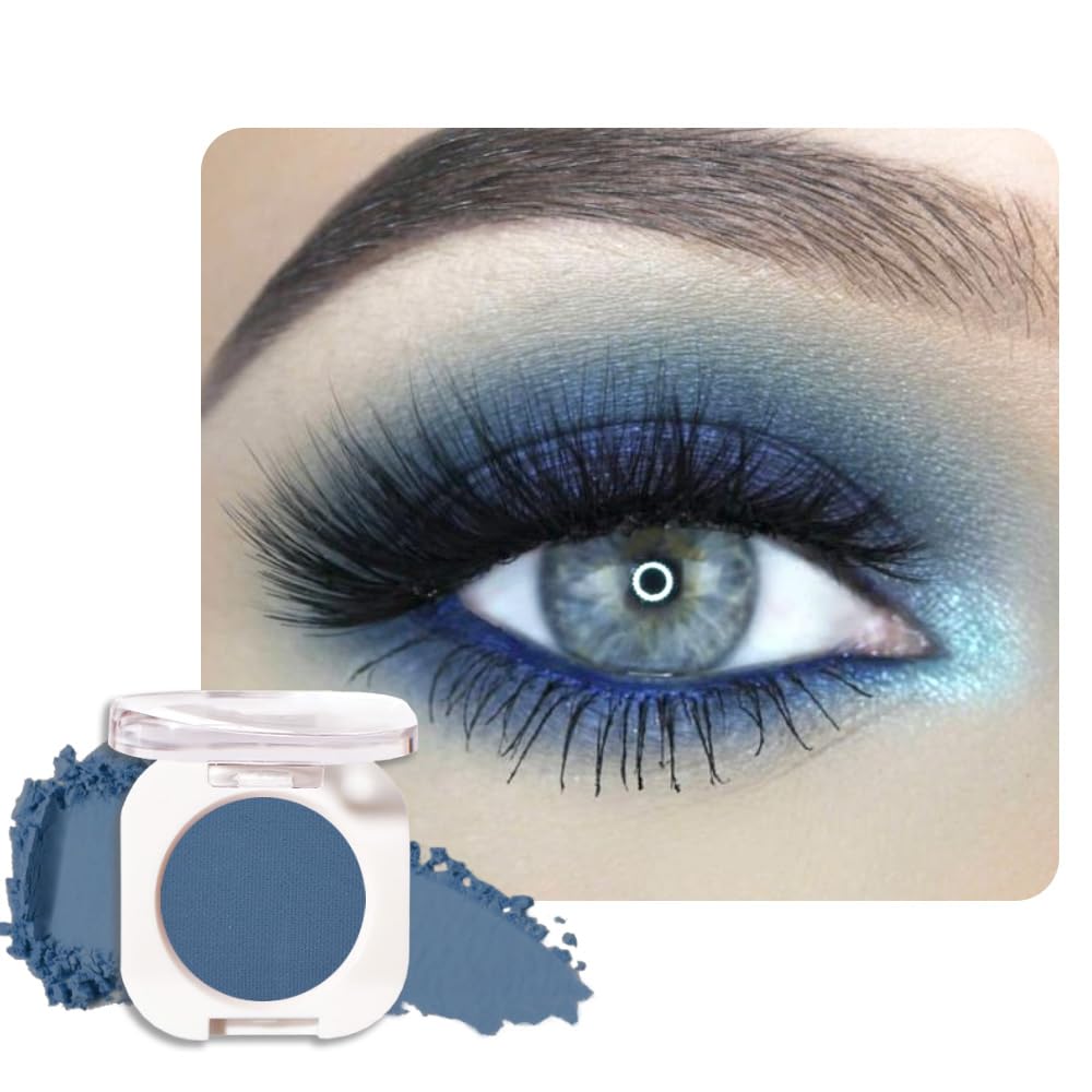 FeiCuiYun - Paleta de sombra de ojos mate monocromática, sombra de ojos verde bosque mate para mujeres mayores, mini sombra de ojos prensada pigmentada impermeable, vegana, con talco, libre de