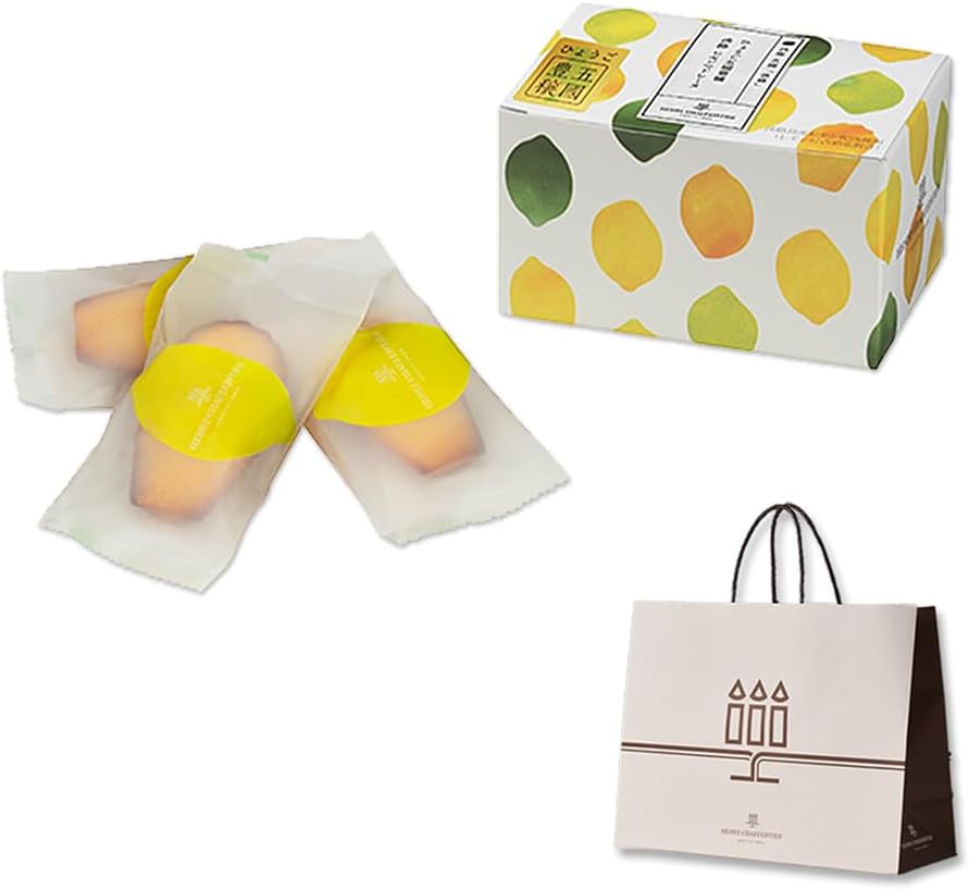 Henri Charpentier Gourd Gokoku Harvest Awaji Lemon Madeleine Baked Sweets, Popular Sweets, Gift, Individual Packaging, Present, Return, Family Celebration, Souvenir, Retirement, Pack of 10 | スイーツ お返し 焼き菓子 個包装 手土産 焼き菓子 退職 内祝い