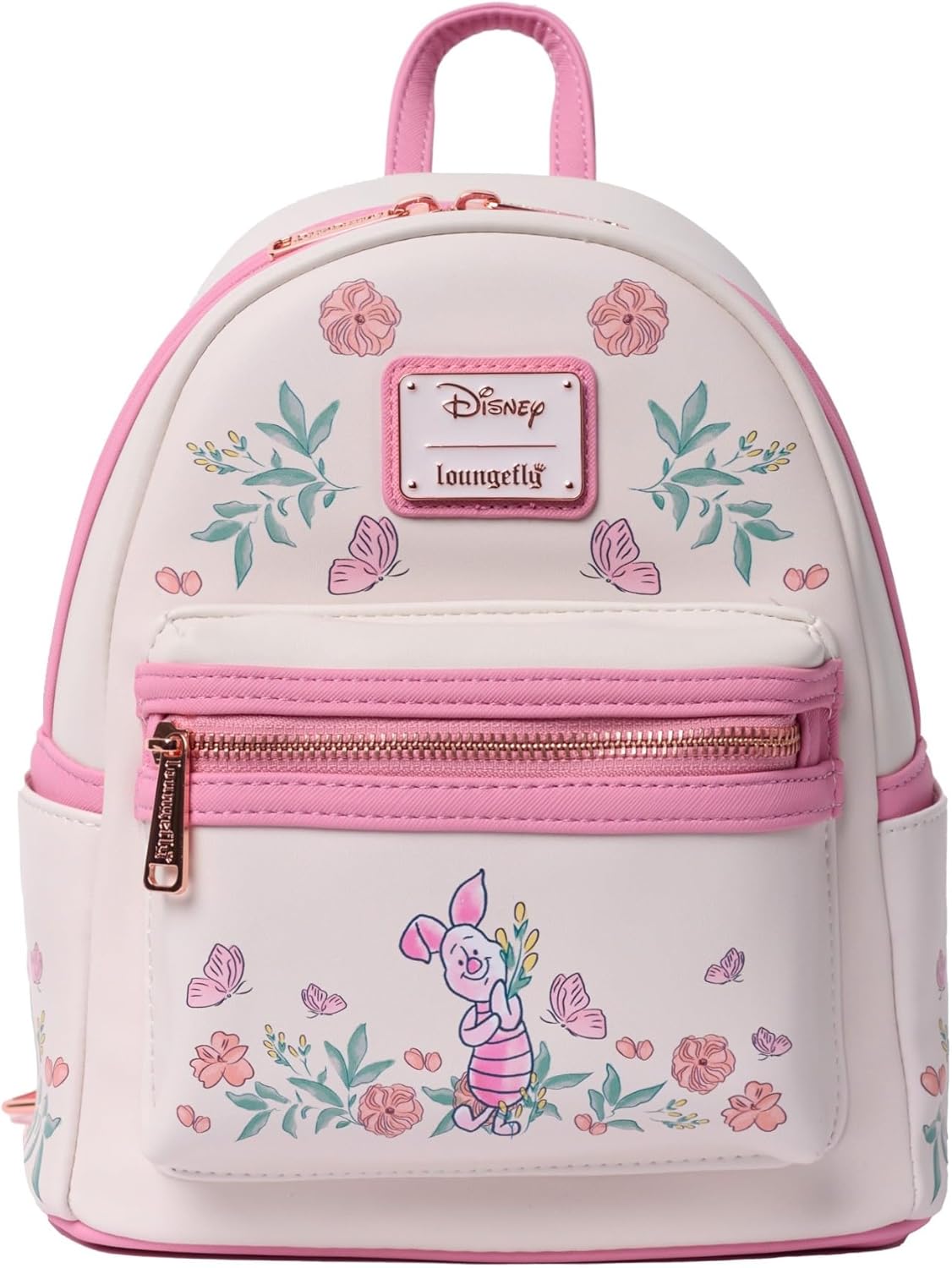 Loungefly Mini mochila bolso de mano con estampado de globos florales bolso de hombro (amarillo, Pooh)