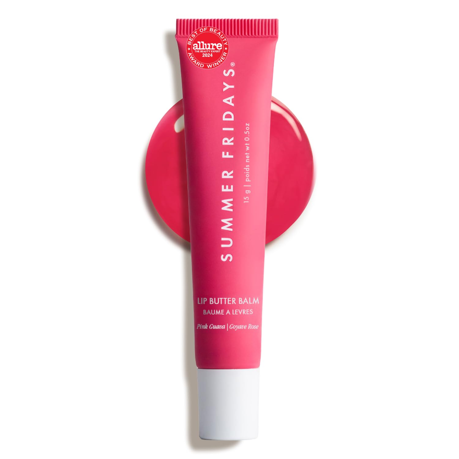 Summer Fridays Lip Butter Balm Sweet Pink Duo - Conditioning Tinted Lip Balm + Overnight Mask for Instant Shine + Color - With Hydrating Shea Butter - Strawberry Soft Serve + Birthday Cake (2 Count)