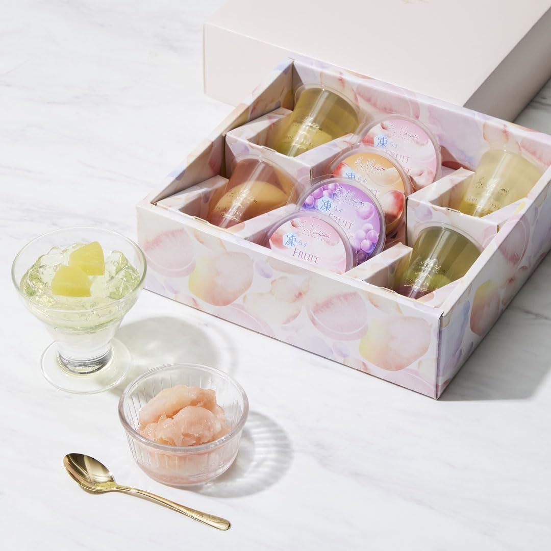 La Maison Platinum 2-Layer Fruit Jelly & Frozen Sherbet, Set of 7, Confectionery, Summer Gift, Assorted, Packaged, Individually Packaged, Store at Room Temperature, Gift