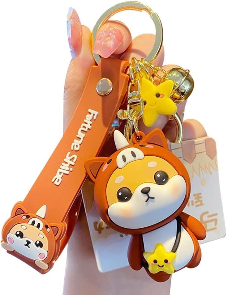 [AIXUAN] Cute Idea Chinese Zodiac Motif Lucky Animal Shiba Inu Pendant Keychain Keychain, Keyring Lovers Valentine's Day Present Pendant Handbag Rucksack Car Key Wrist Strap (Dog)
