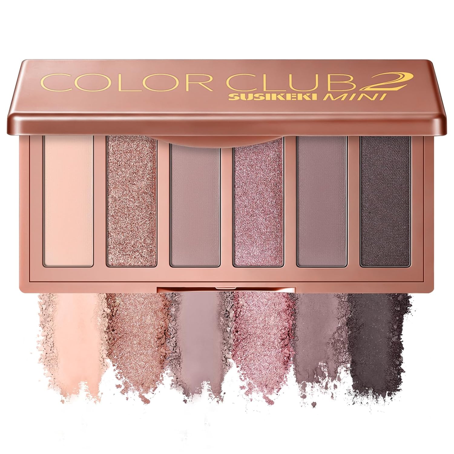 SUSIKEKI 6 Colores Mini Paleta de Sombras de Ojos Maquillaje Neutro Nude Ahumado Sombra de Ojos Taupe y Marrón Mate Paleta de Maquillaje con Espejo Altamente Pigmentado de Larga Duración Impermeable