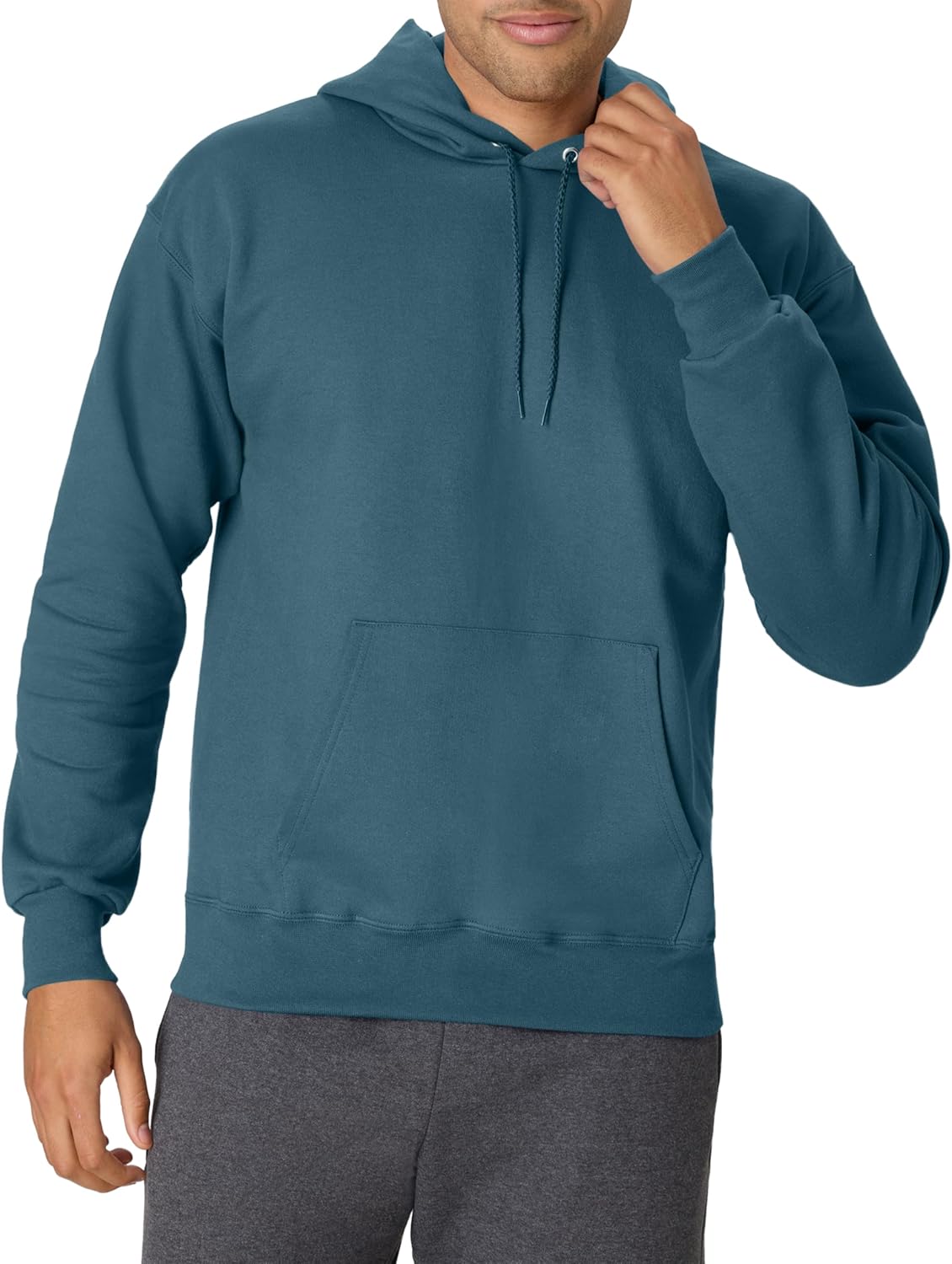 Hanes Sudadera con capucha de forro polar pesado para hombre, sudadera de algodón para hombre