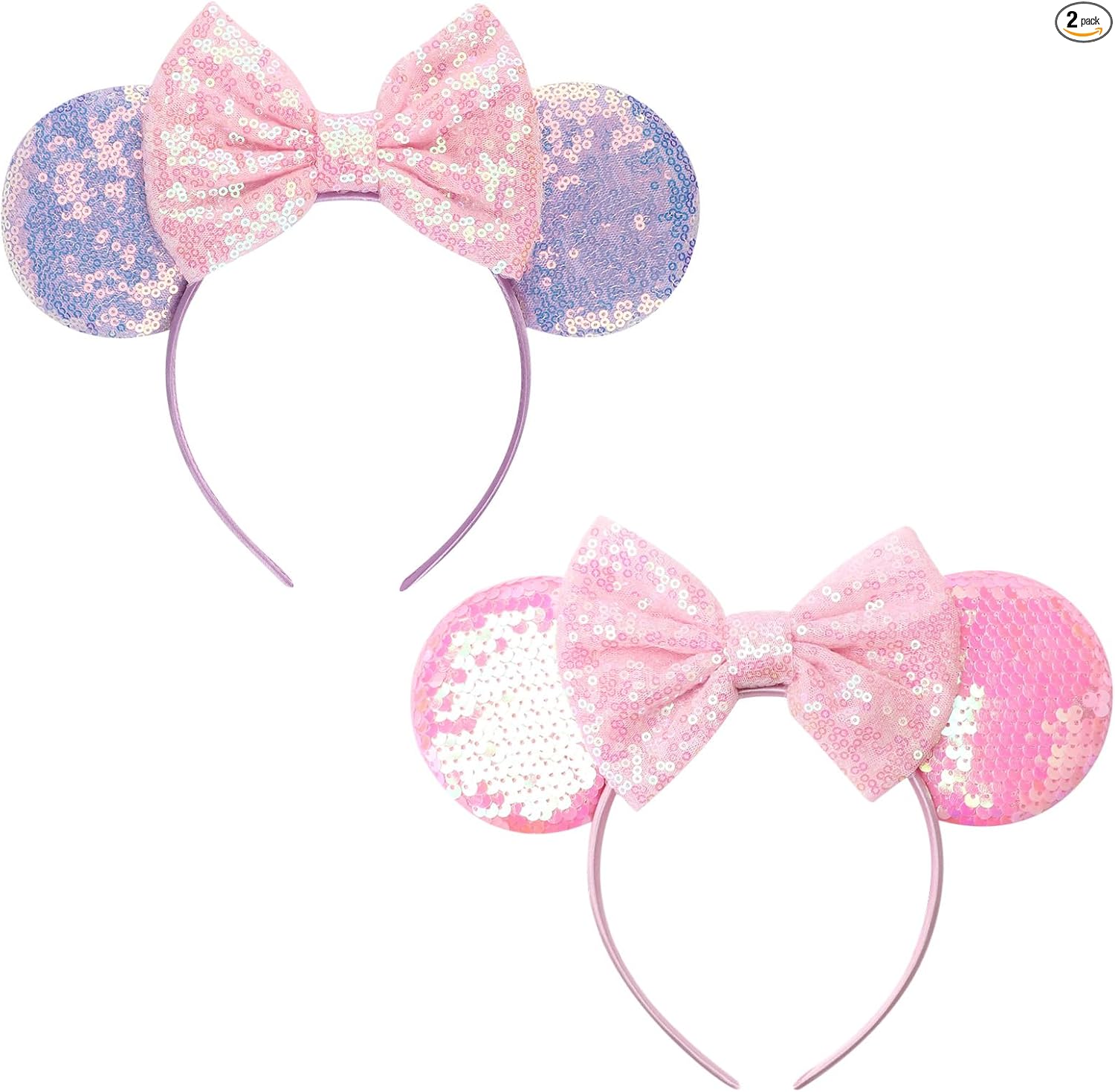 DRESHOW Mouse Ears Bow Headbands Sequins Party Decoration Cosplay Costume for Women