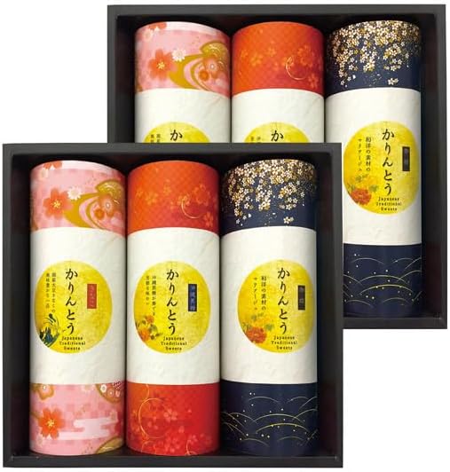 Kanazawa Kenroku Confectionery Karinto Gift [Pre-wrapped with Official Carry Bag] Confectionery Box Japanese Sweets Individual Packaging Souvenir Gift Thank You Celebration Return Internal Celebration