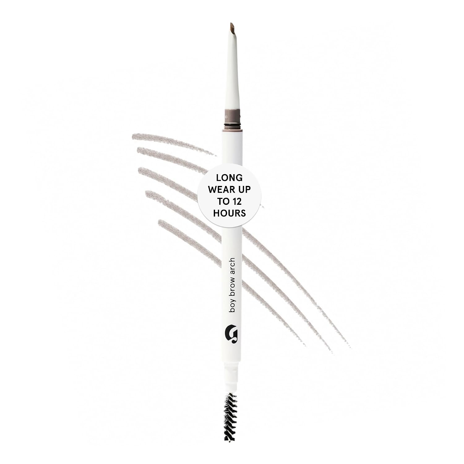 Glossier Boy Brow Arch, Cool Dark Brown Eyebrow Pencil - 2-in-1 Dual-Tip Precision & Fill, Thin Mechanical Brow Pencil, Cream Pomade for Smudge-Resistant Longwear Hair-Like Strokes, Fills Sparse Areas