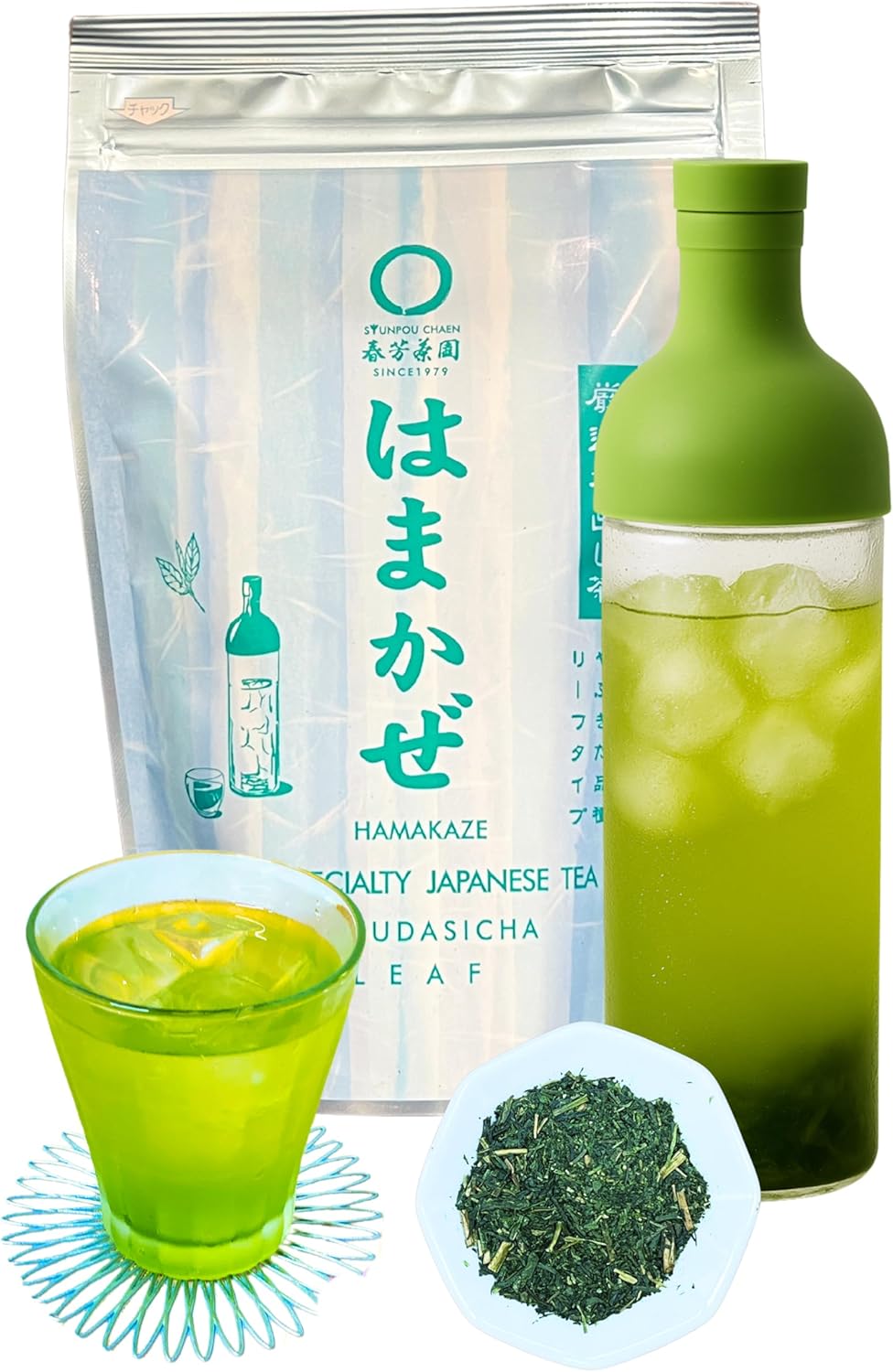 Haruyoshi Tea Garden Shizuoka Tea Water-Extracted Tea Pack 【 Water-Extracted Green Tea "Hamakaze" Tea Bag 5g×50P / Shizuoka Forest-Produced Tea Leaves 】 Caffeine-Free Green Tea (Brewed with water to