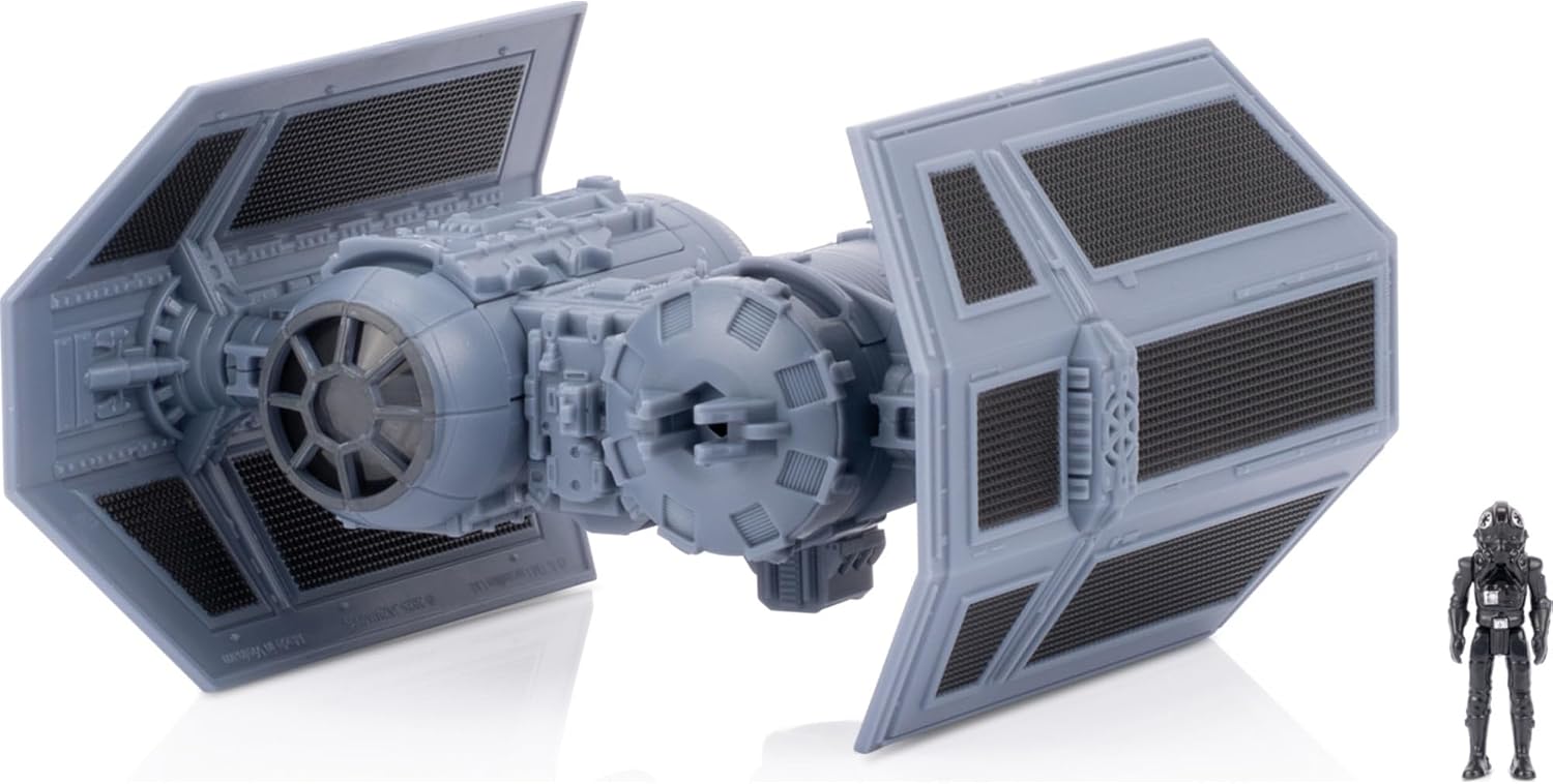 Star Wars Micro Galaxy Squadron TIE Bomber - Vehículo de clase caza estelar de 5 pulgadas con accesorio de micro figura de piloto TIE de 1 pulgada