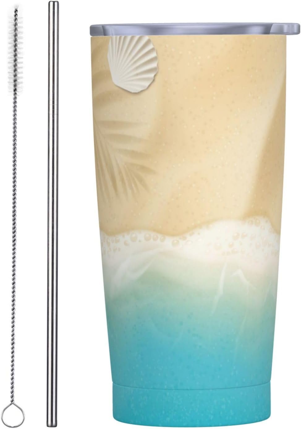 Vaso de 20 onzas con tapa y popote para mujeres y hombres, con aislamiento de cielo estrellado, universo del espacio exterior, vaso de acero inoxidable de doble pared al vacío, taza de café