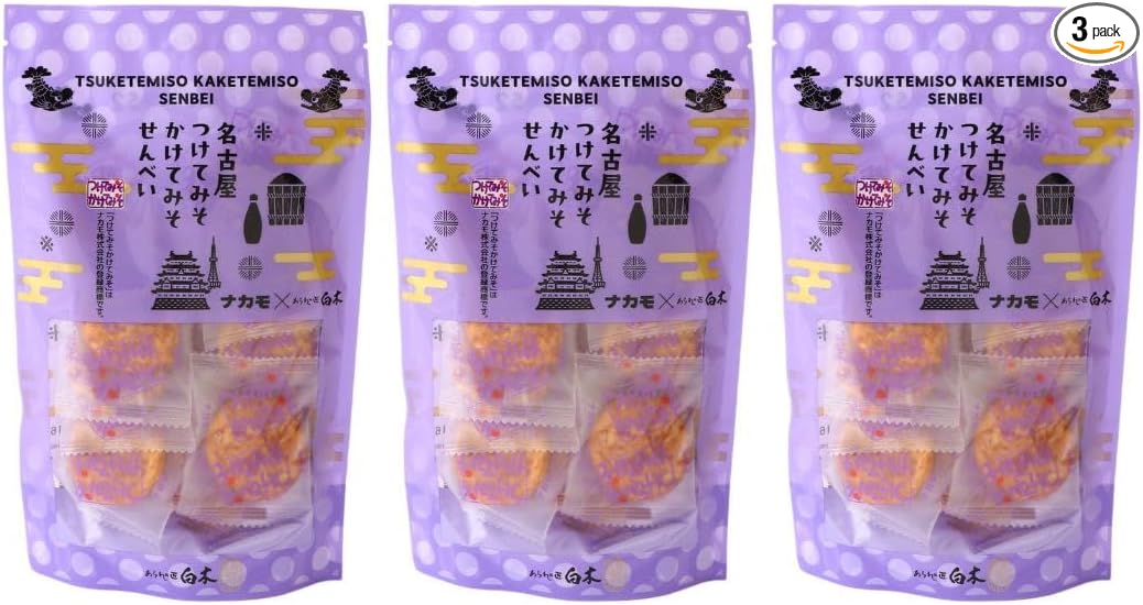 Nagoya Tsuke Misochi Miso Senbe, 1.6 oz (45 g), Domestically Produced Red Soup, Collaboration Product, Sweets, Tea