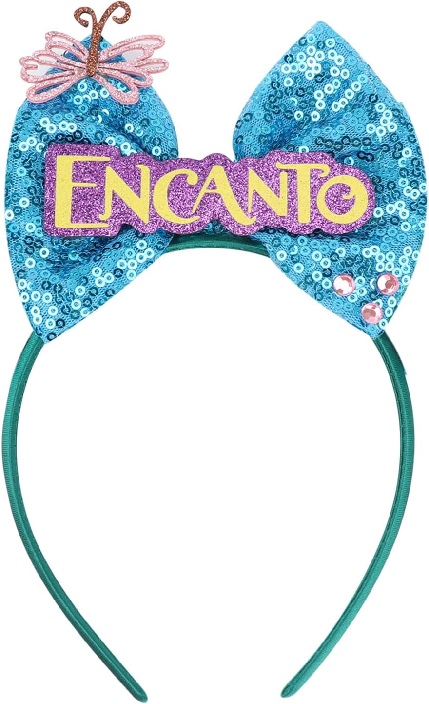 AQOKKA Mouse Ears Headbands with Bow Minnie Ears Cosplay Costume Hair Accessories for Women Birthday Party Decoration