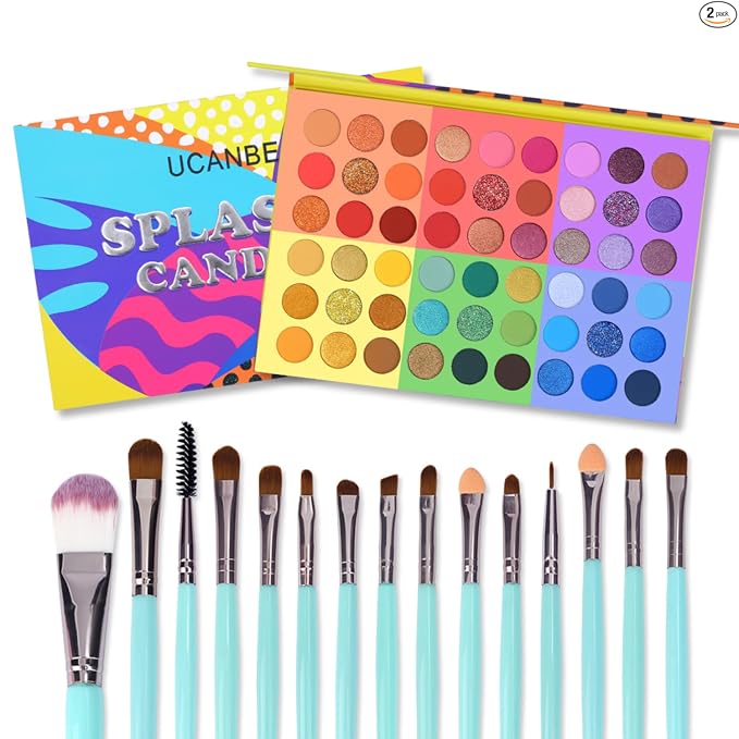 UCANBE Spotlight Eyeshadow Palette Professional 40 Color Eye Shadow Matte Shimmer Makeup Pallet Highly Pigmented Colorful Powder Long Lasting Waterproof Eye Shadow