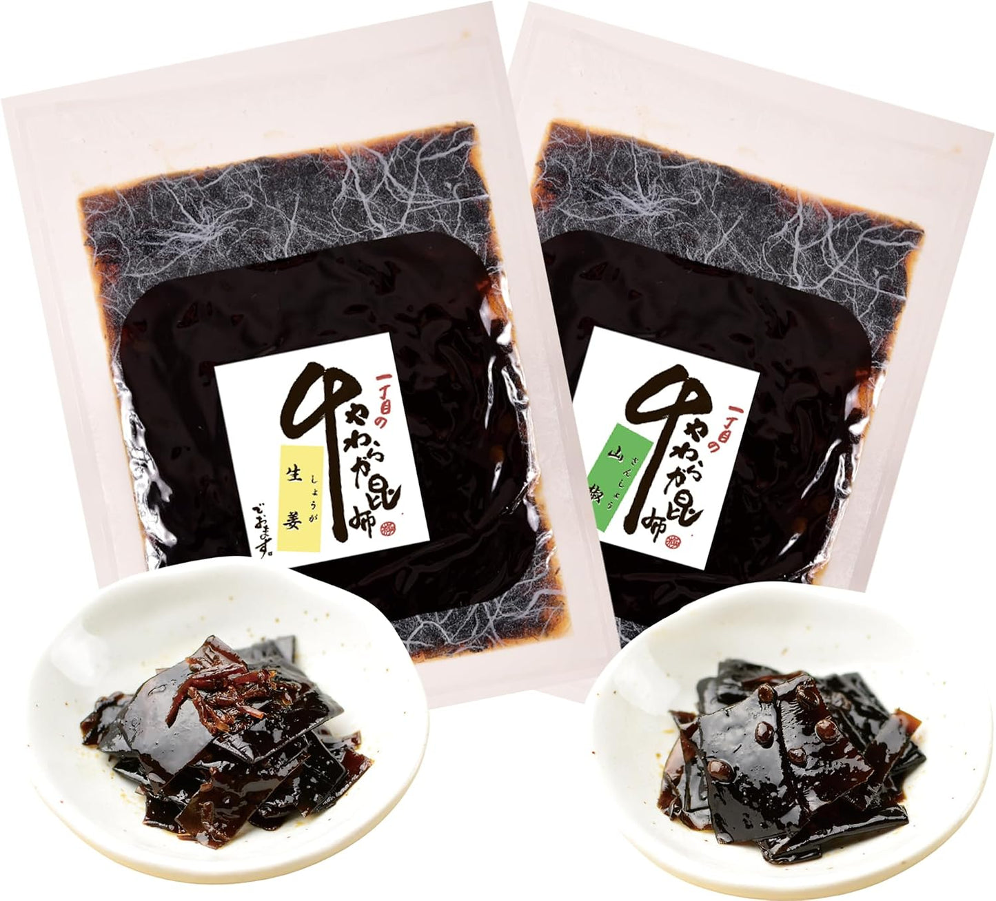 【Tenma Osaka Kombu】【Soft Kombu Simmered 4-Pack Set (Eringi Kombu 90g, Stem Wasabi Kombu 90g, Sansho Kombu 100g, Ginger Kombu 90g)】Rice Companion, Souvenir, Domestic, No Synthetic Preservatives, No