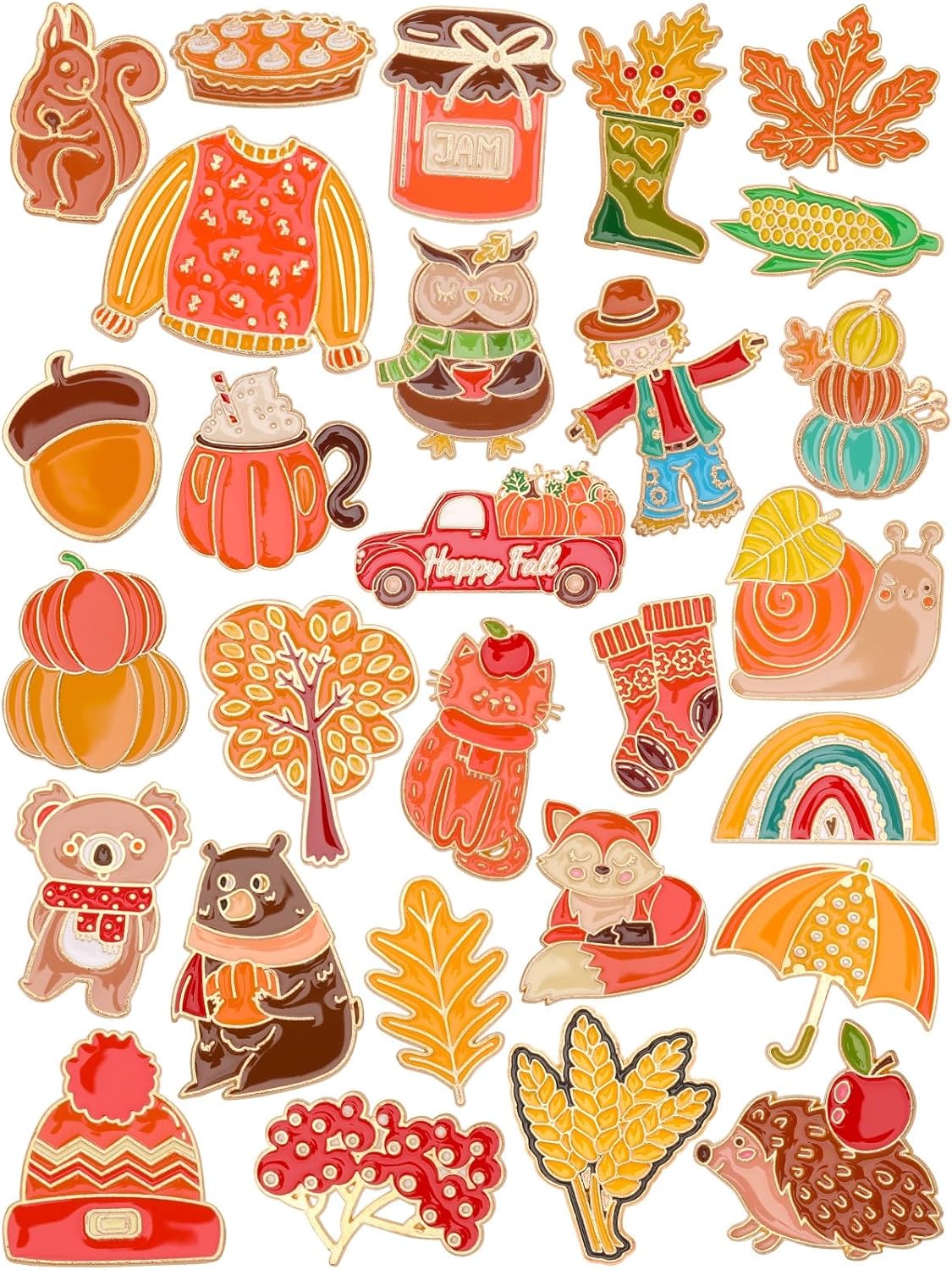 JUNEBRUSHS 28 pines esmaltados de animales, bonitos broches de animales del bosque, elefante, panda, tigre, jirafa, para decoración de fiestas, intercambio, regalo, mochilas, ropa, bolsas, sombreros y accesorios