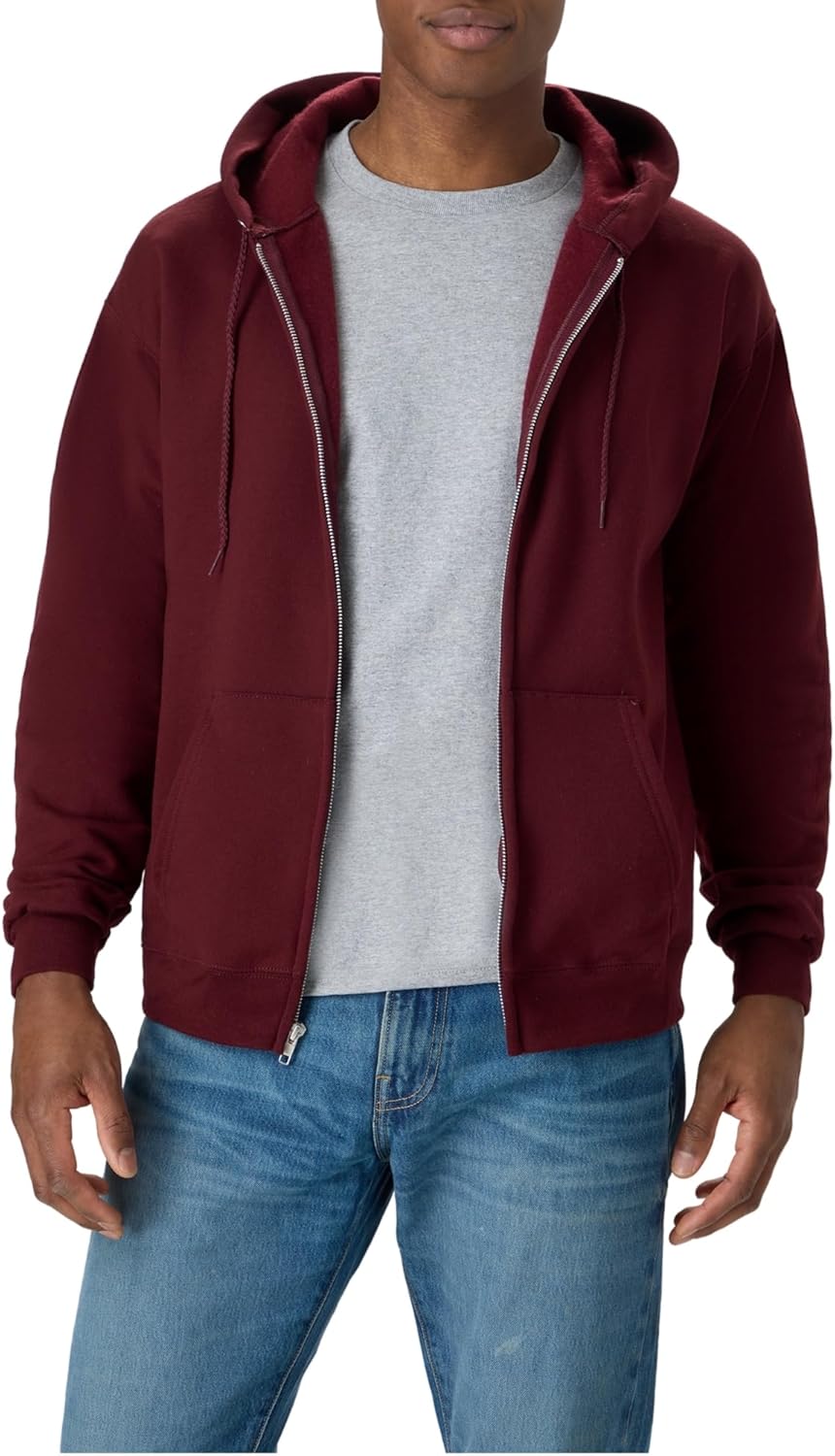 Hanes sudadera con capucha y cremallera completa para hombres, Ecosmart sudadera de polar con capucha y cremallera completa para hombres, sudadera con capucha