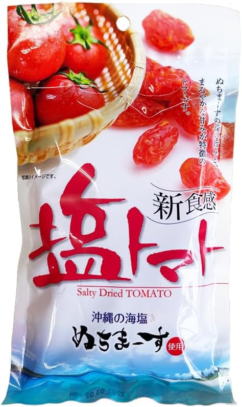 Okinawa Dry Tomatoes, Souvenirs, Treats, Snacks, Okinawa Sea Salt, Nuchi Mouse, Made in Japan, Kishu Plum, Dried Tomatoes, Plum Salt, 1.1 oz (30 g)