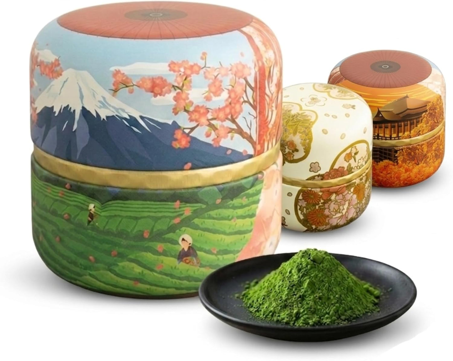 Uji ULI-03 Kyoto Scent, Set of 3 Types (Green Tea, 0.7 oz (20 g) / Broom Tea, 0.5 oz (15 g) / Brown Rice Tea, 0.8 oz (25 g) Kyoto Tea Leaves, Can Gift, Petite Gift, Drink Compare, Present, Souvenir