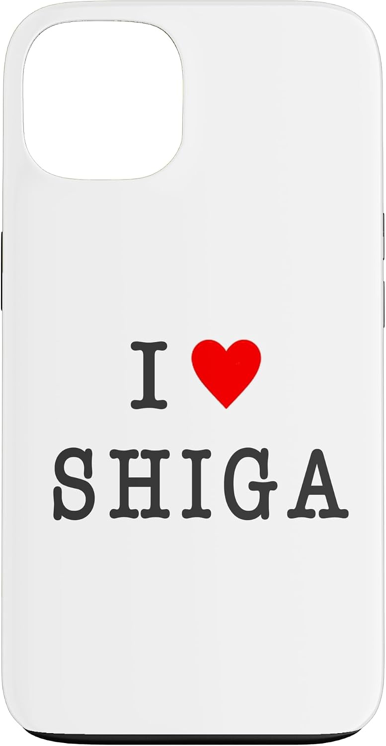 アイラブ・SHIGA 滋賀（I Love ハート）【47都道府県】ジモティ プレゼント お土産 面白 スマホケース iPhone 14 Plus 用