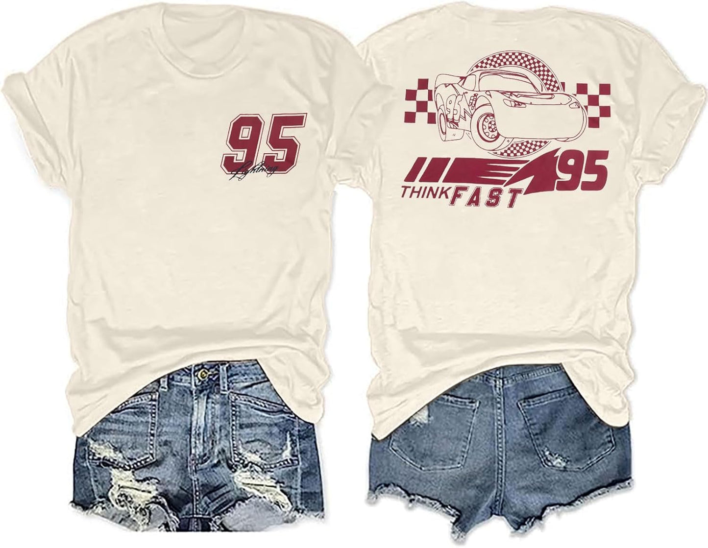 Camisas de coche para mujer, camisetas de Magic Kingdom, camisetas de carreras de coches, camisa de manga corta para viaje de vacaciones