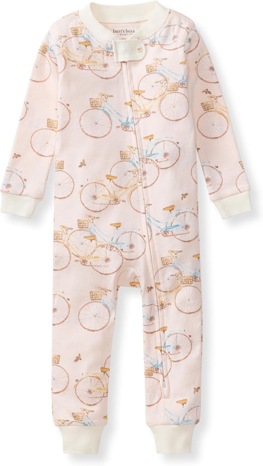 Burt's Bees Baby Unisex Footless Sleeper Pajama, 1-Pc Zip-Up Footie Pajama | Snug-fit organic cotton footless PJs features an easy 2-way zipper for easy nighttime changes