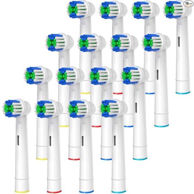 Cabezales de repuesto compatibles con Oral B Braun, 12 piezas cabezales de cepillo de dientes eléctricos profesionales compatibles con cabezales de repuesto Oral B Recambio 7000/Pro 1000/9600/500/3000